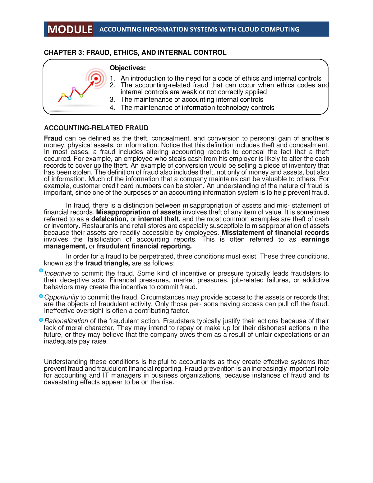 Chapter 3 - Fraud, Ethics AND Internal Controls - CHAPTER 3: FRAUD ...