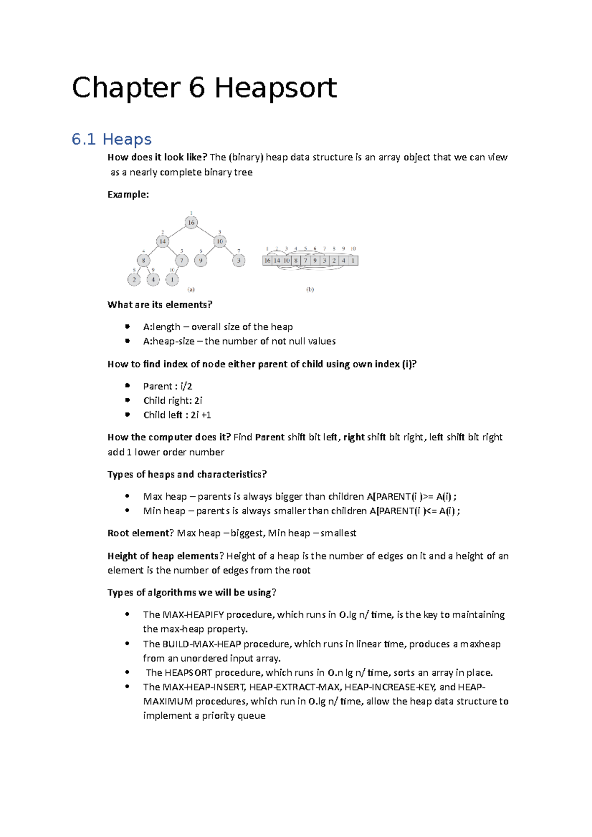 Chapter 6 - Introduction to Algorithms, third edition - Data Structures ...