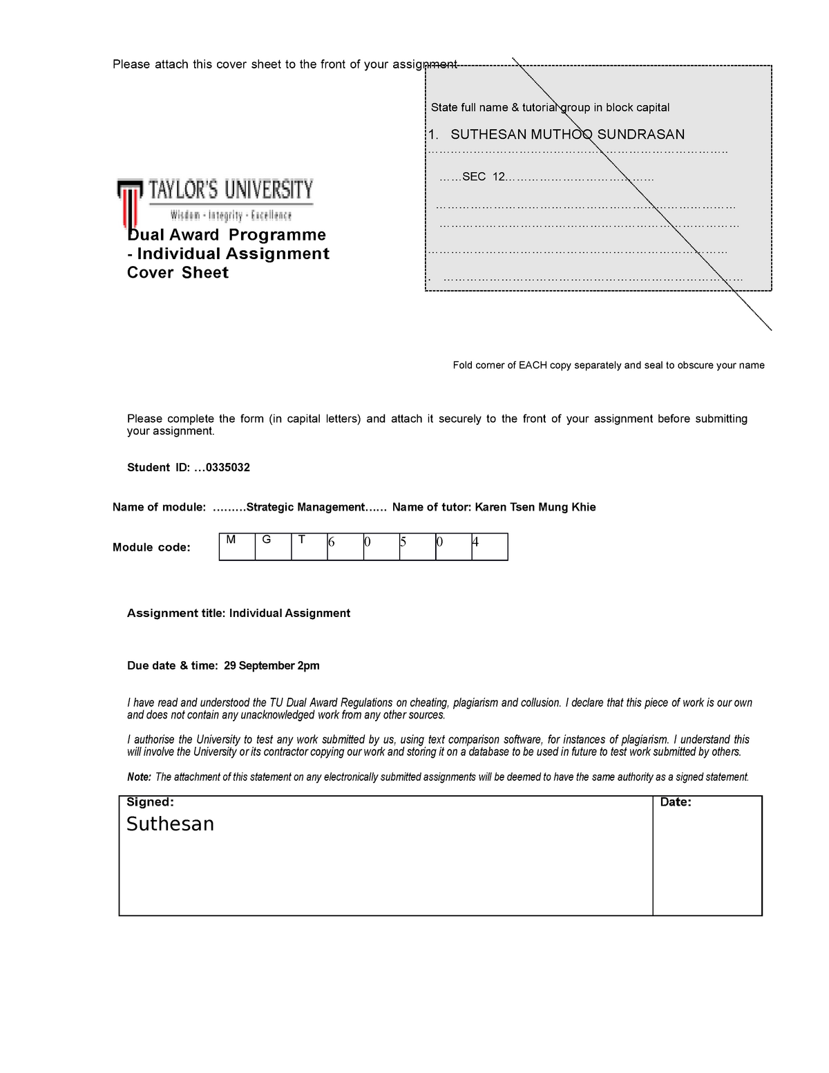 strategic management assignment uitm