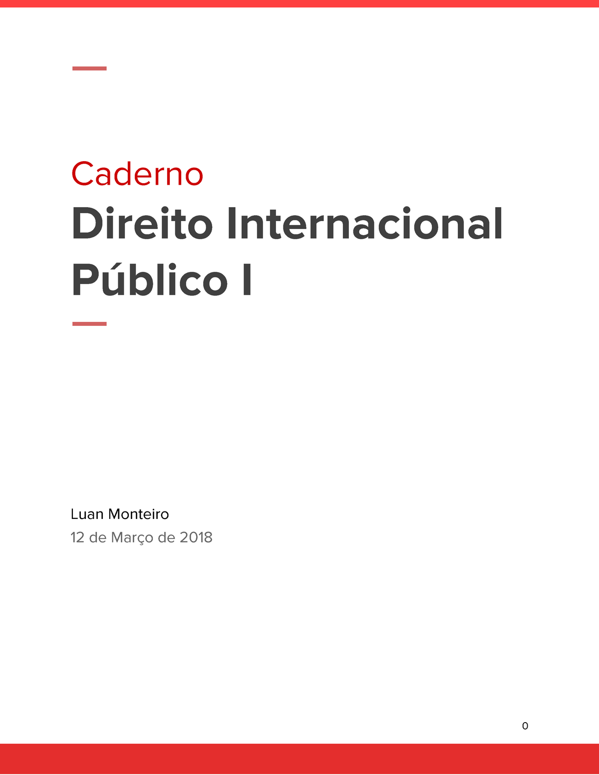 Caderno - Direito Internacional Público I - Caderno Direito ...