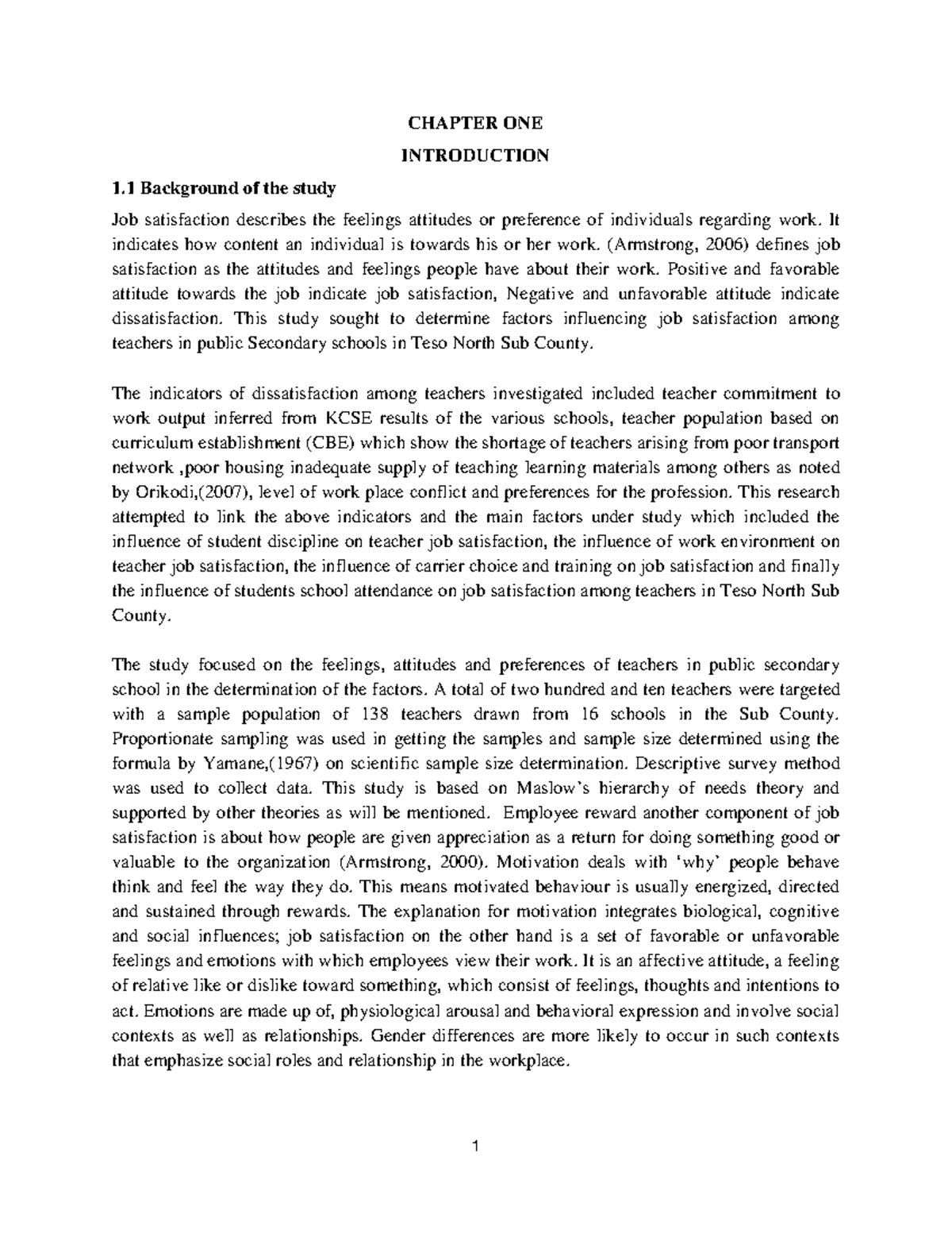 Ojwang, Richard O Factors Influencing Job Satisfaction Among Public ...