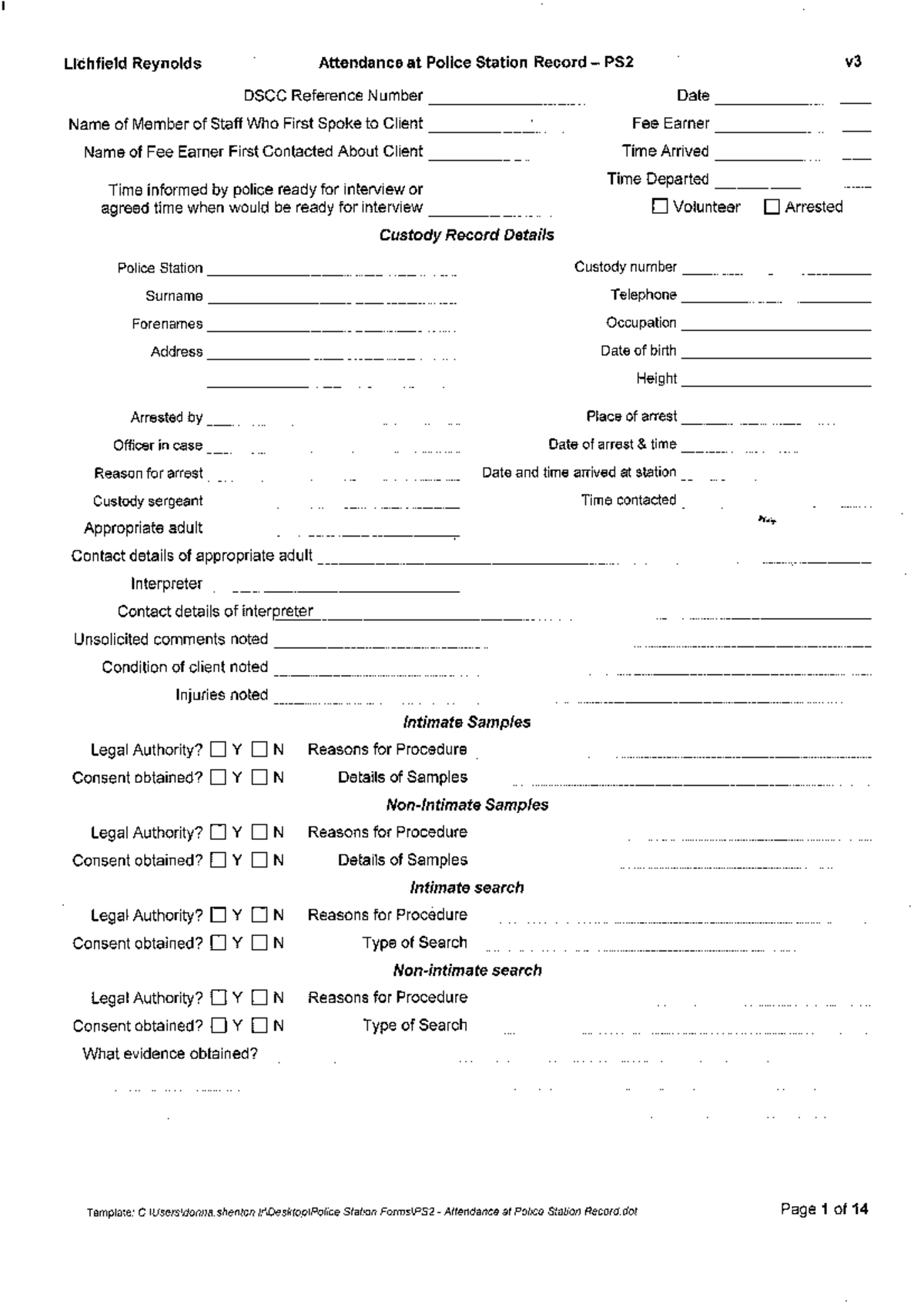 Police station checklist - Tort law - Studocu