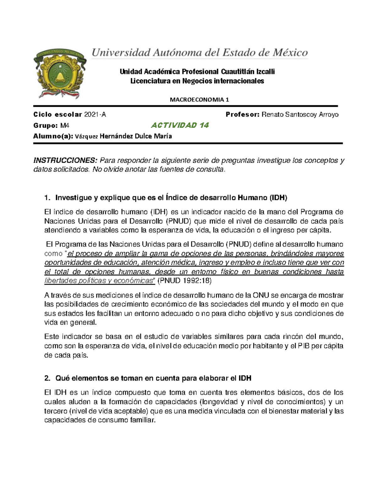 ACT14 Dulce Vazquez Son ejercicios sobre temas como recesión