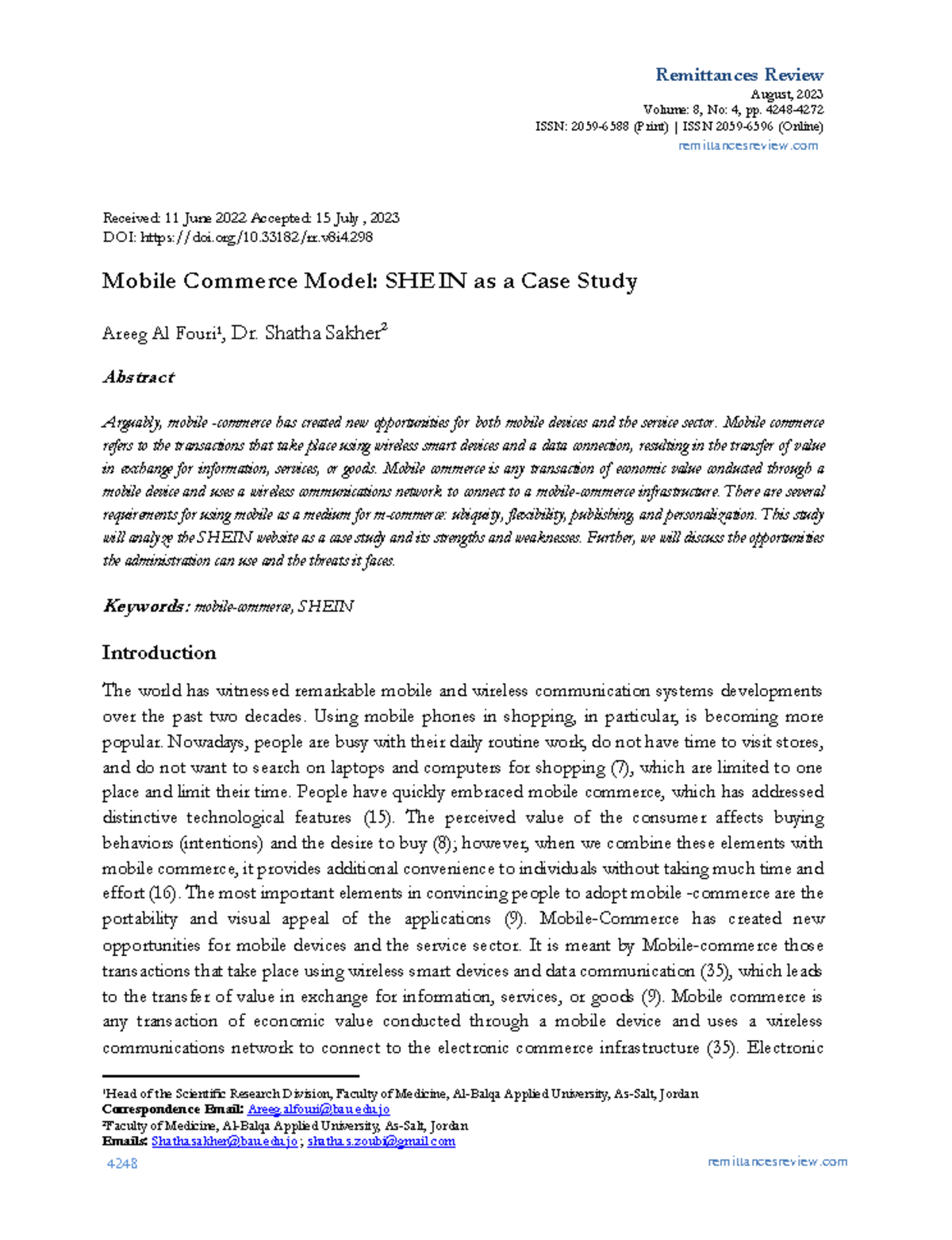 5+Mobile+Commerce+Model+ Shein+as+a+Case+Study - August, 2023 Volume: 8 ...