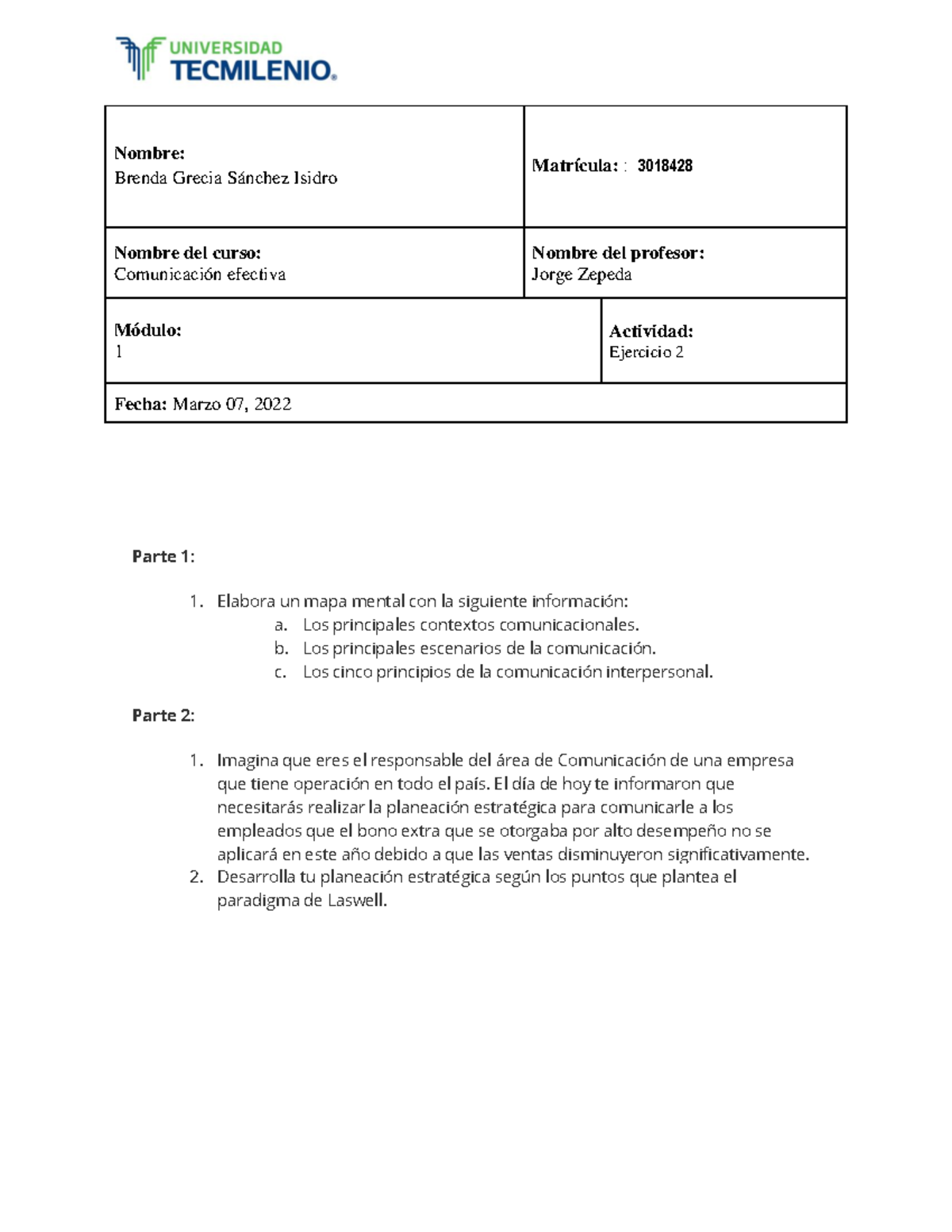 Ejercicio Comunicacion Efectiva Parte Elabora Un Mapa Mental Con La Siguiente Informaci N