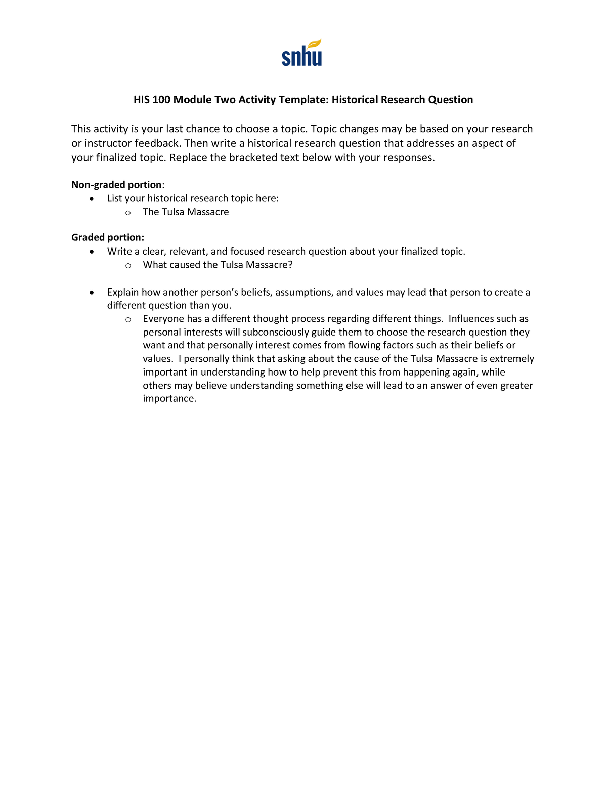 2 1 2 1 HIS 100 Module Two Activity Template: Historical Research