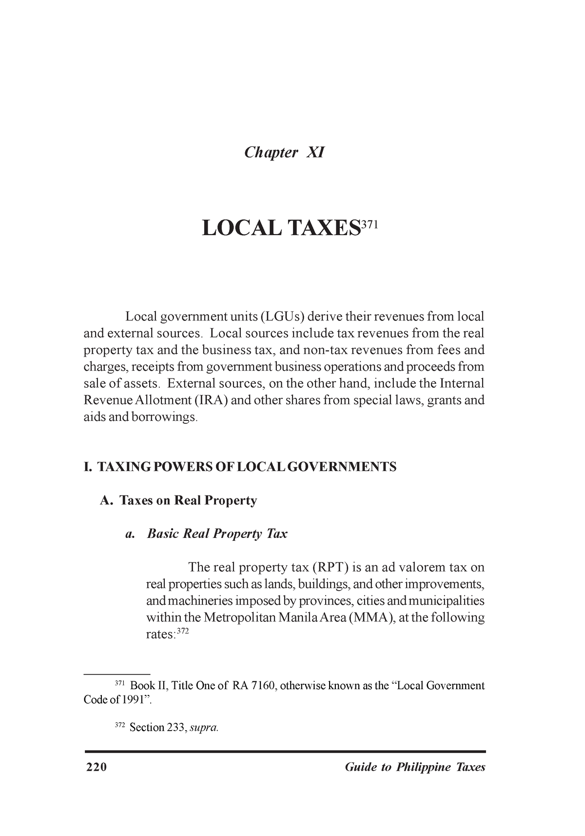 Localtaxes Local Taxation Chapter XI LOCAL TAXES 371 Local