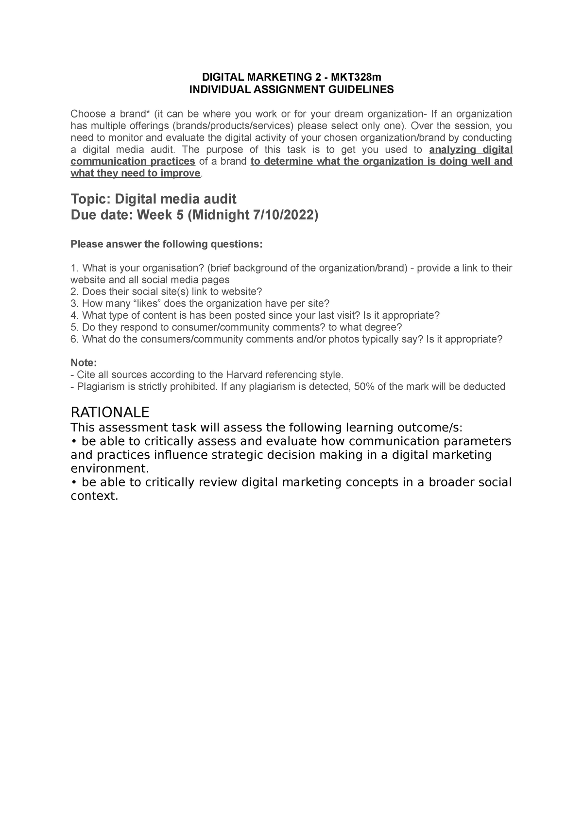 marketing individual assignment