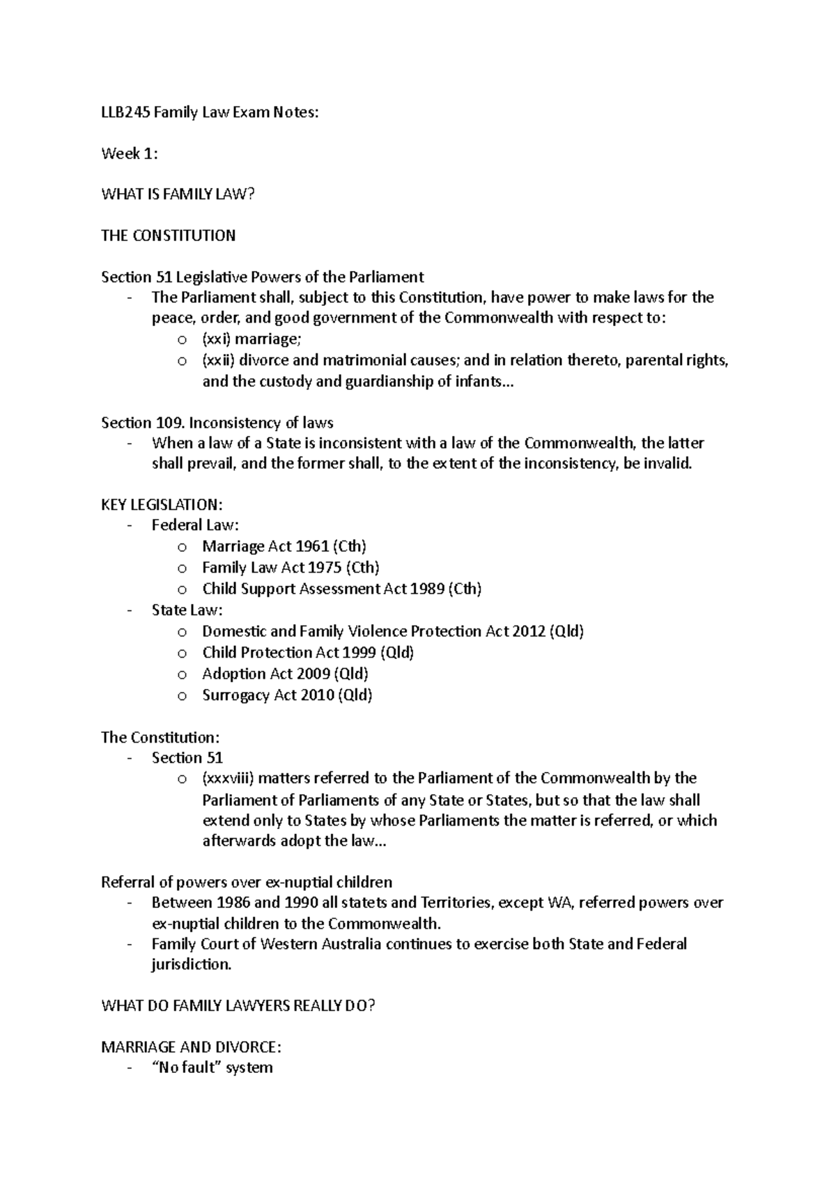 llb245-family-law-exam-notes-section-109-inconsistency-of-laws