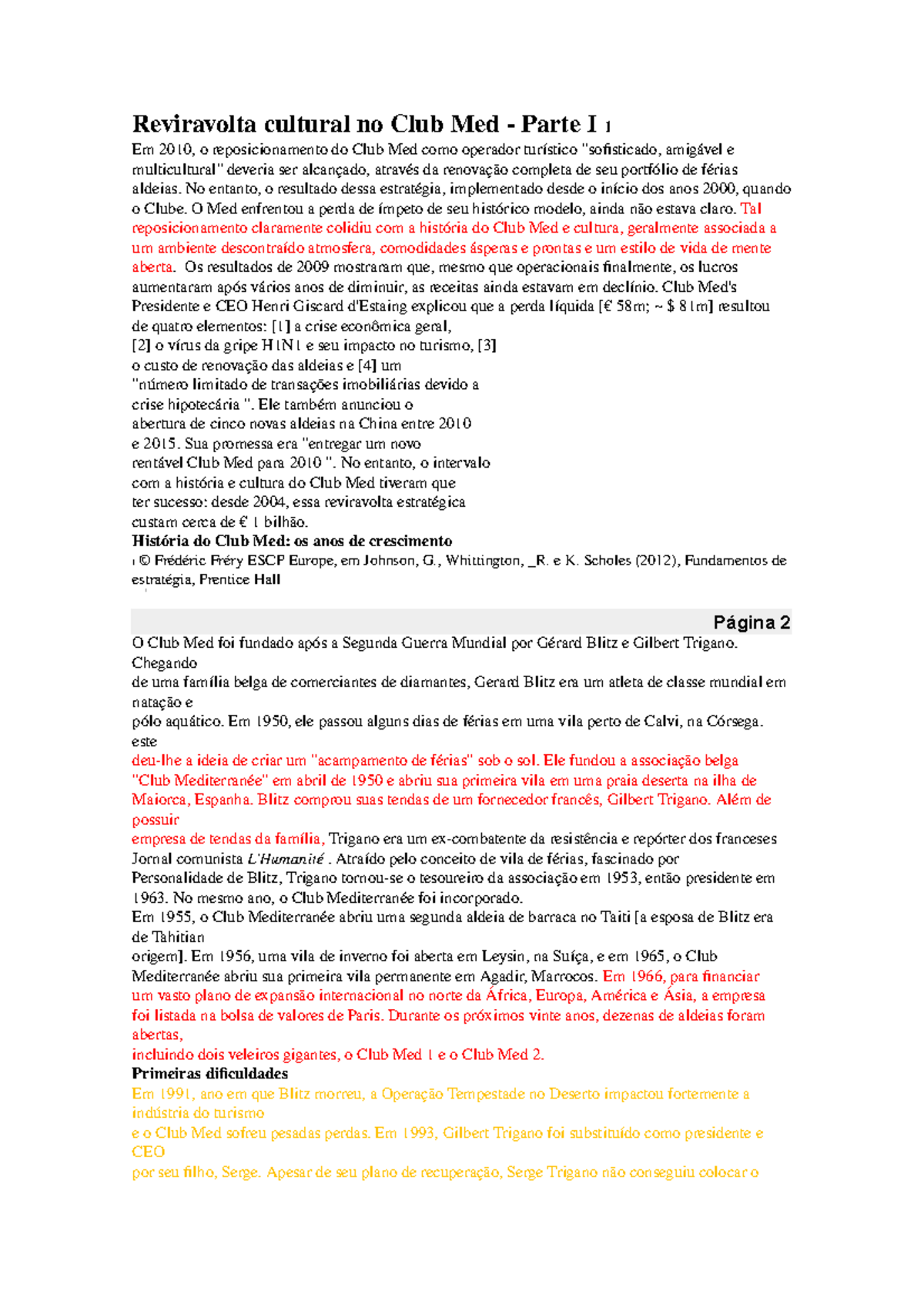 Reviravolta Cultural No Club Med Studocu