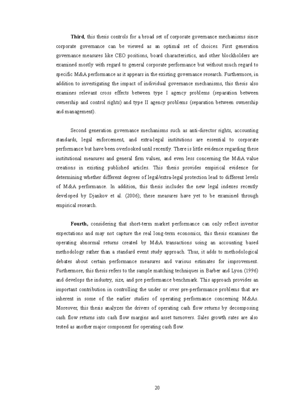 Ownership Structure and Operating Performance of Acquiring Firms 3 ...