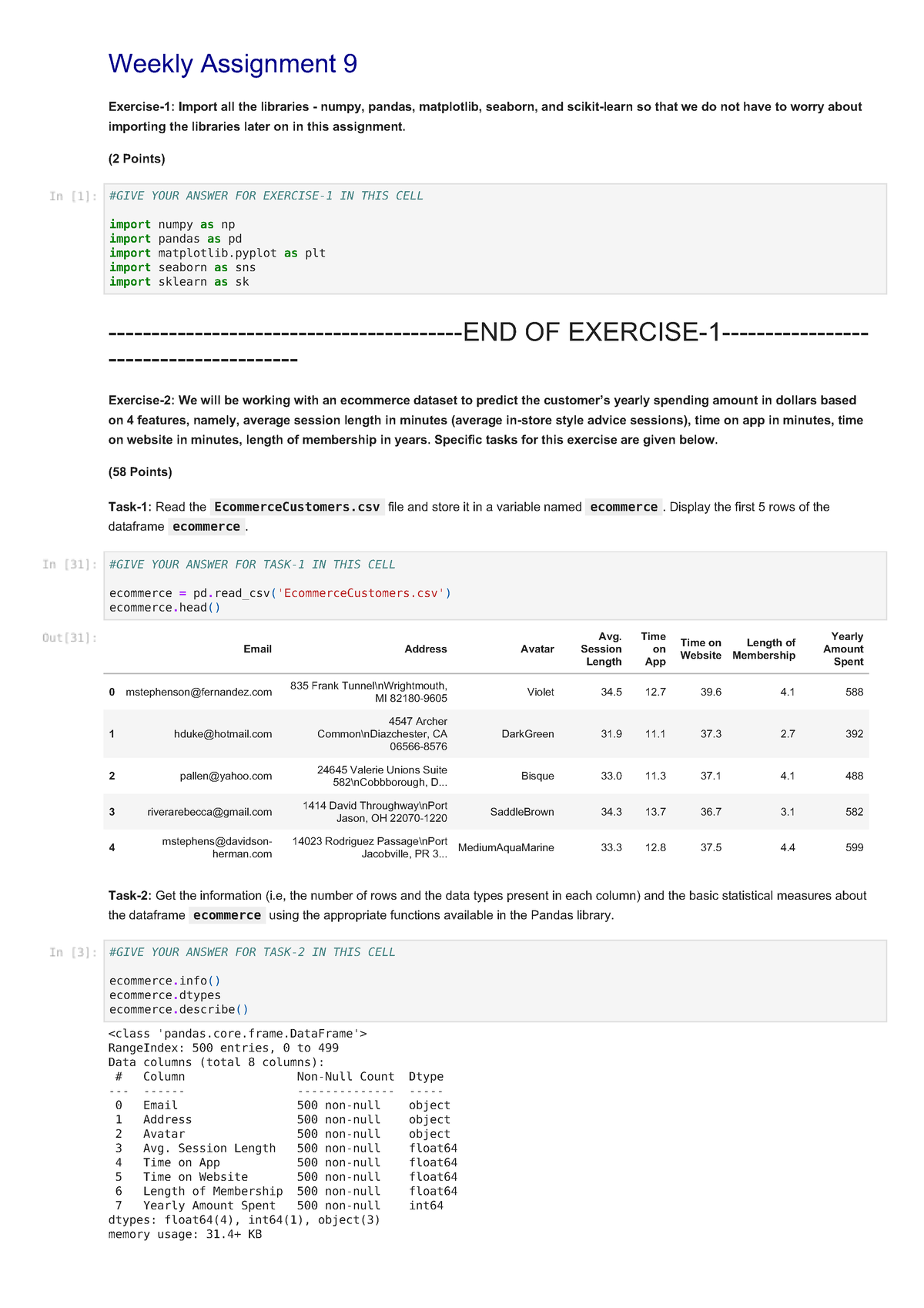 ENGR1330-Assignment 9 - Weekly Assignment 9 Exercise-1: Import All The ...