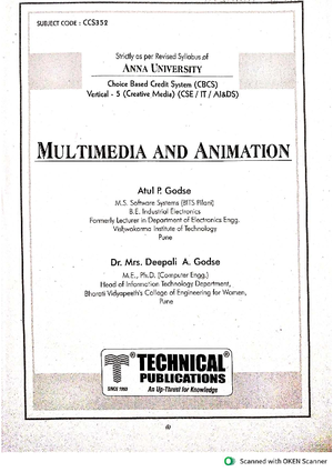 Multimedia & Animation Unit 4 & 5 - tion 3 22 Multimedia Authoring ...