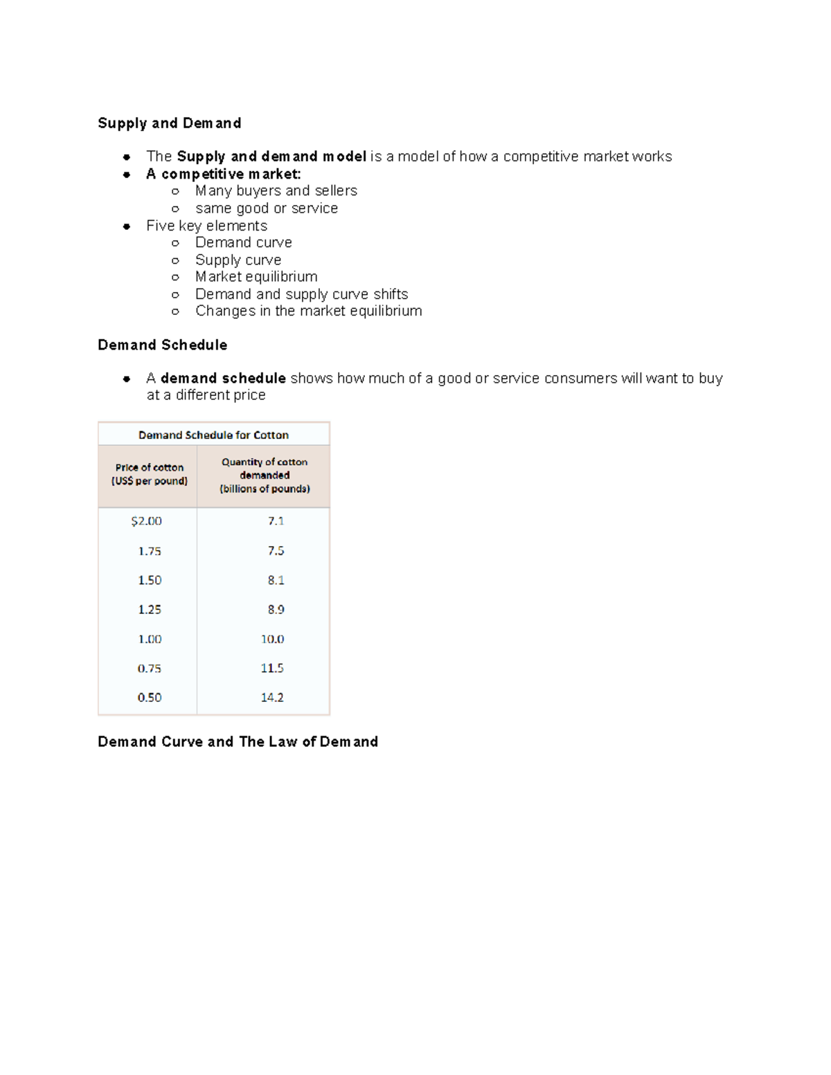 ECN CHPT 3 - Chapter 3 notes for ECN 104 - Supply and Demand The Supply ...