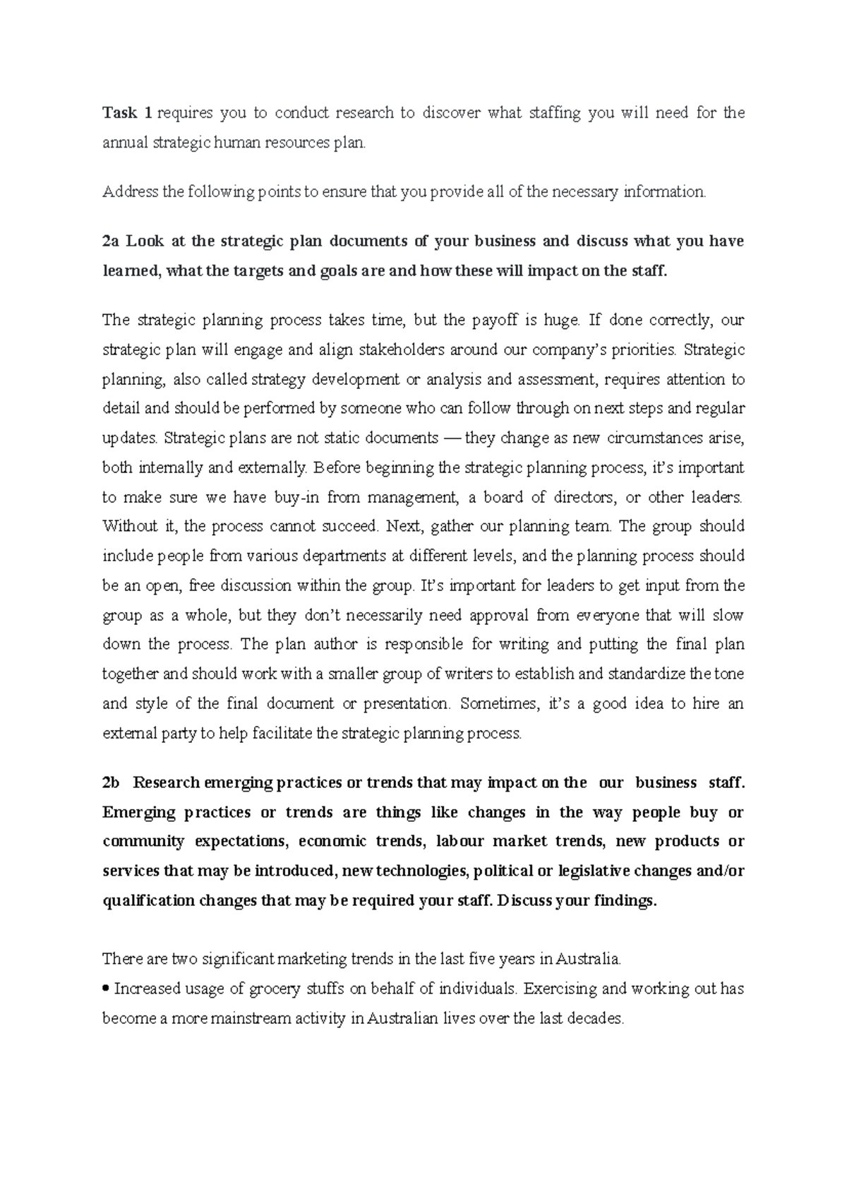 Task 1 marketing analysis - Task 1 requires you to conduct research to ...