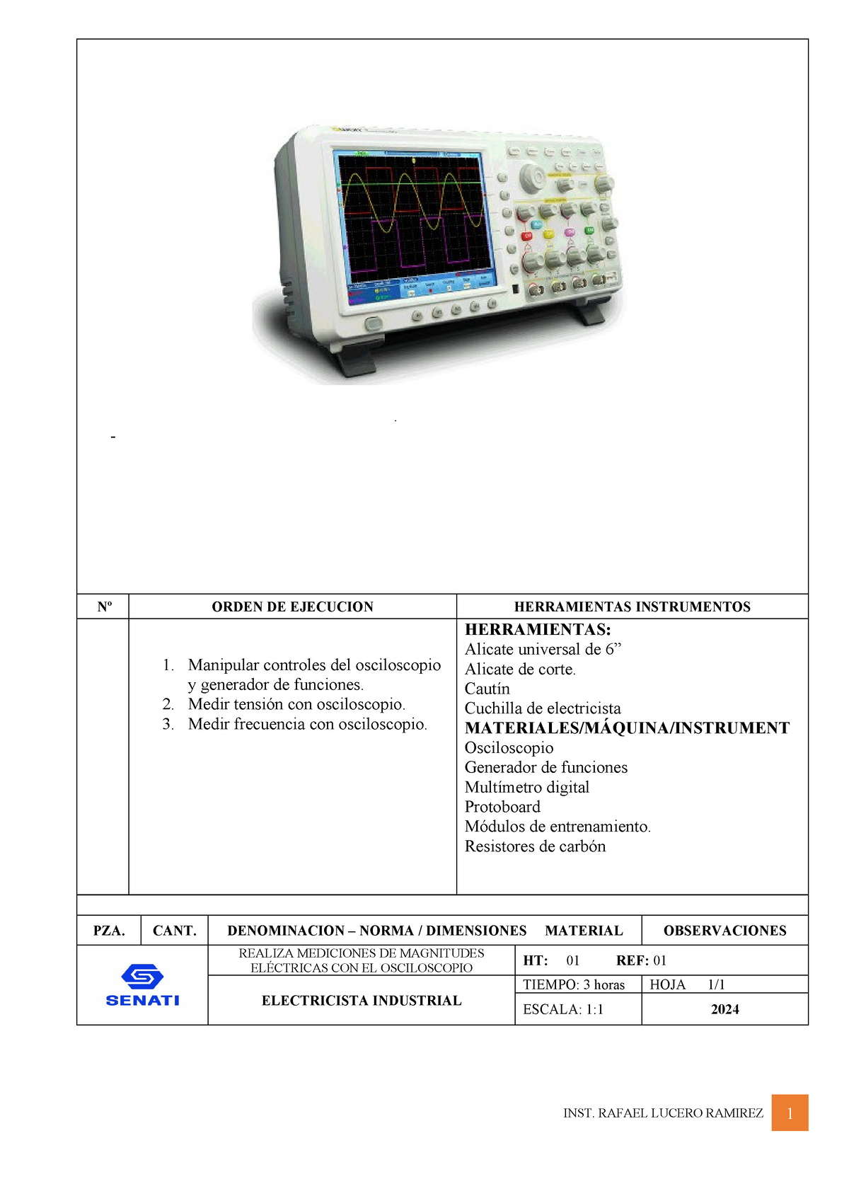 Tarea 1 - Realiza Mediciones De Magnitudes Eléctricas Con El ...