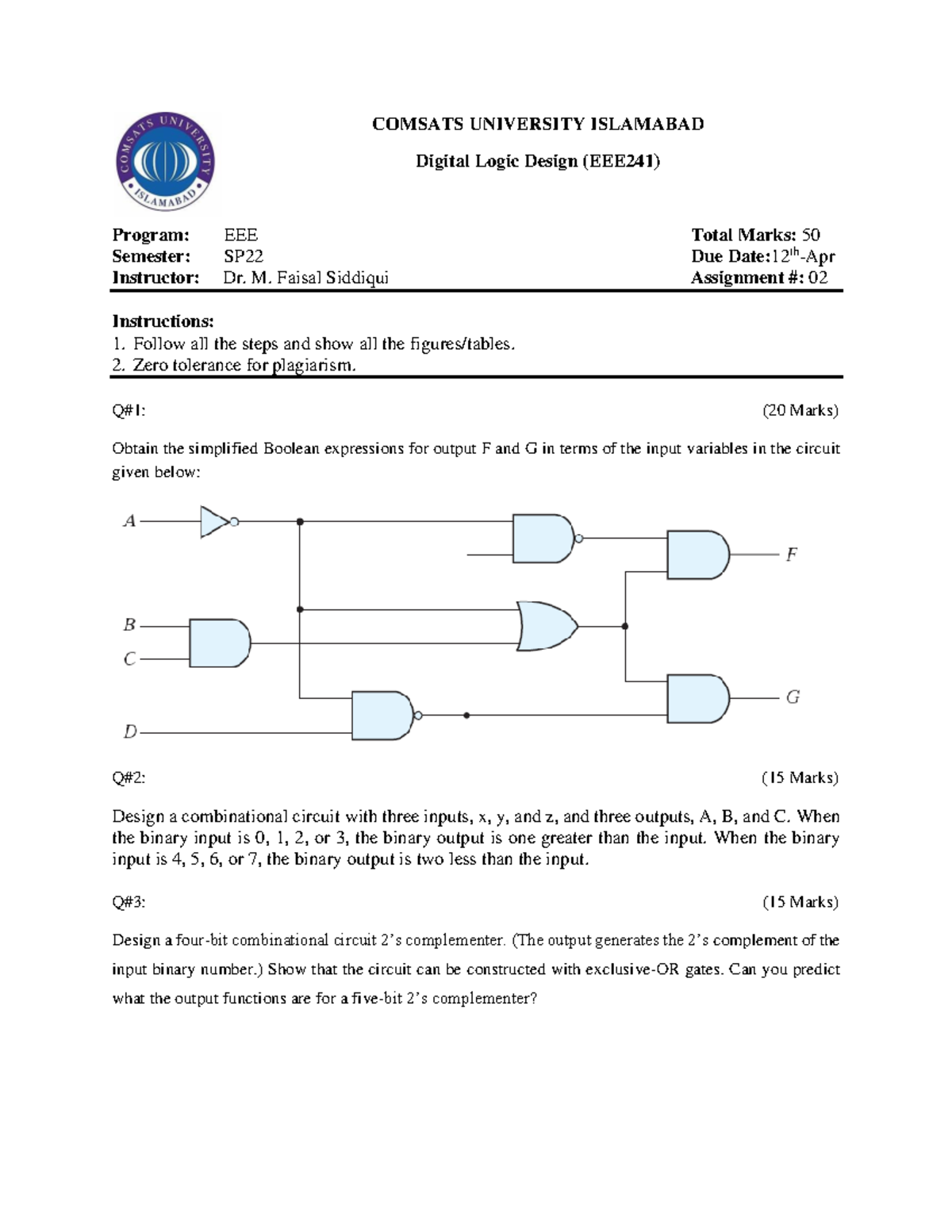 Assignment 2 eee fa21-eee-021 - EEE - CUI - Studocu