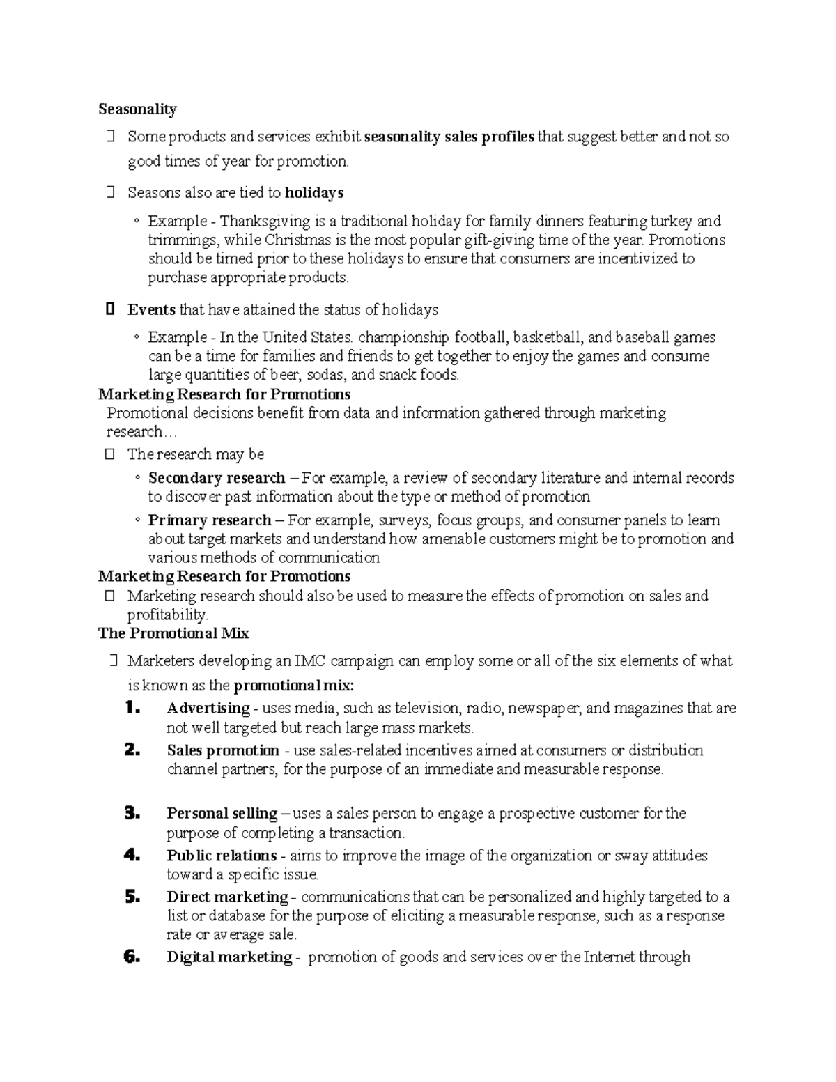 MKT315-notes 10 - Seasonality ฀ Some products and services exhibit ...