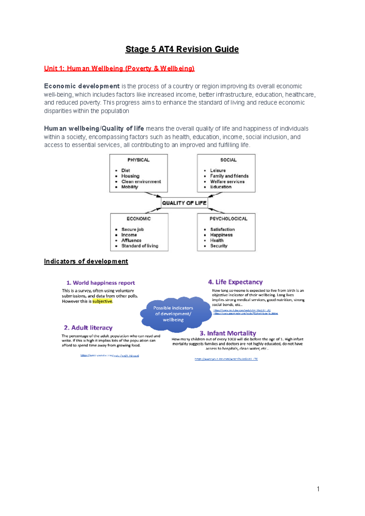 - Stage 5 AT4 - Revision Booklet - Stage 5 AT4 Revision Guide Unit 1 ...