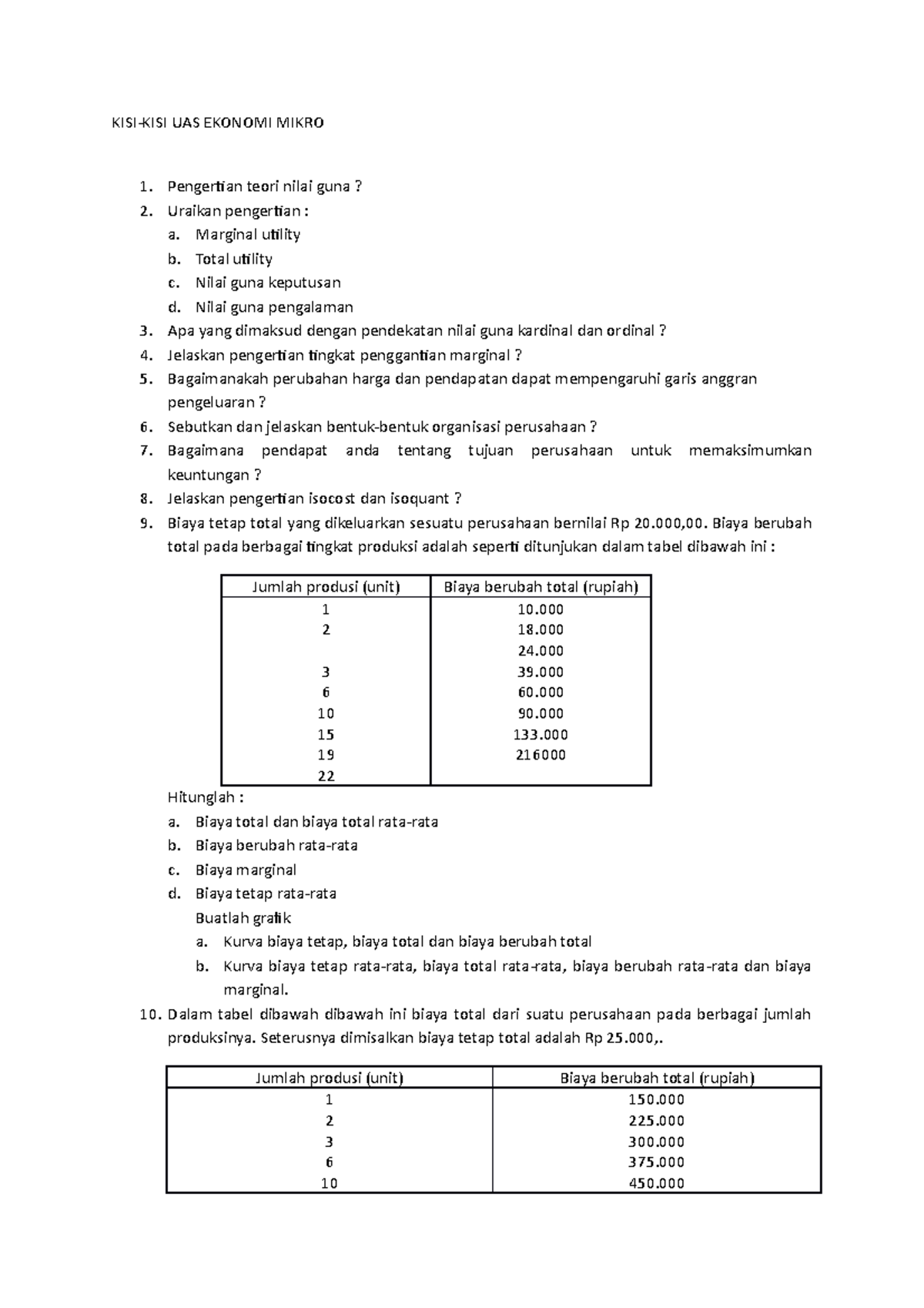 Pdfcoffee - Okee Soal Ekonomi Mikro Uas Semester Genap - KISI-KISI UAS ...