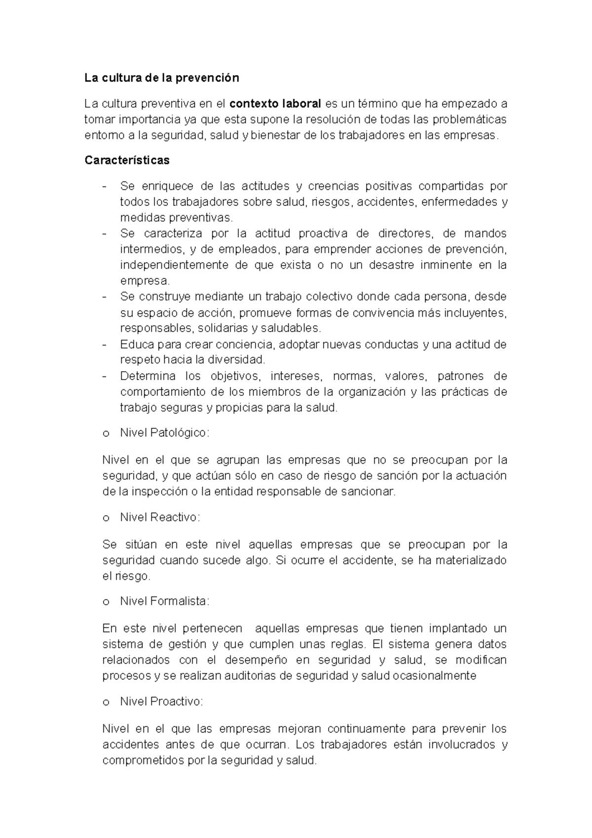 La cultura de la prevencion en el entorno labrola - Sicología Gerencial ...