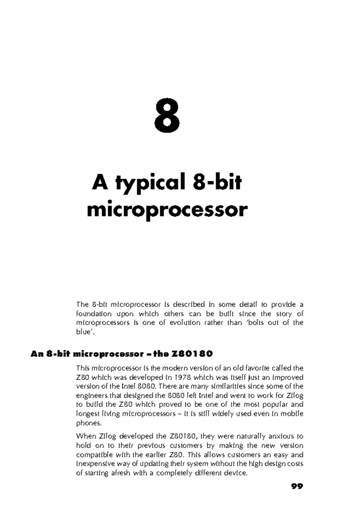 A Typical 8-bit Microprocessor - 8 A typical 8-bit microprocessor The 8 ...