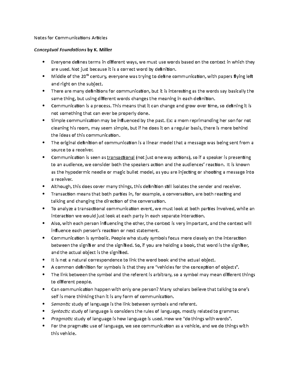 Lecture notes, Communications Articles - Midterm - Notes for ...