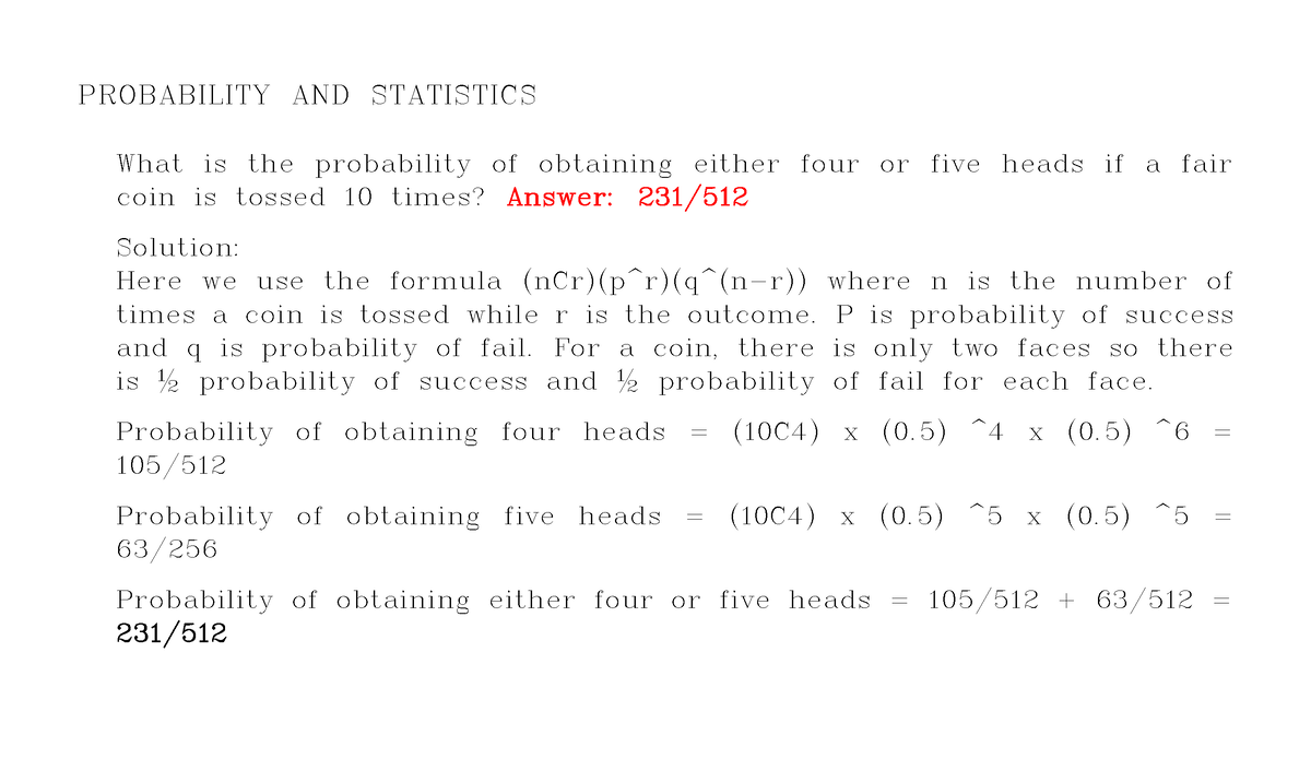 what-is-the-probability-of-obtaining-either-four-or-five-heads-if-a