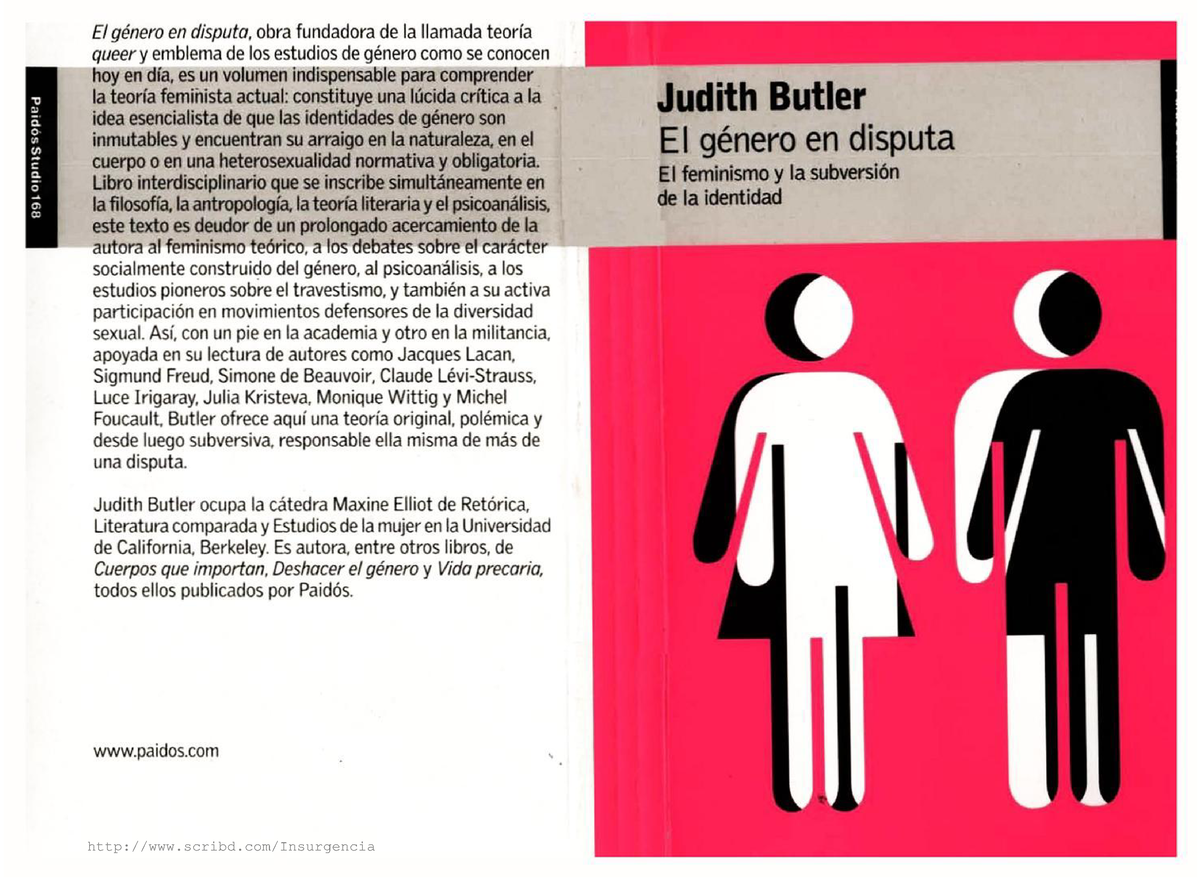 Butler Judith El Género En Disputa El Feminismo Y La Subversión De La Identidad 4191