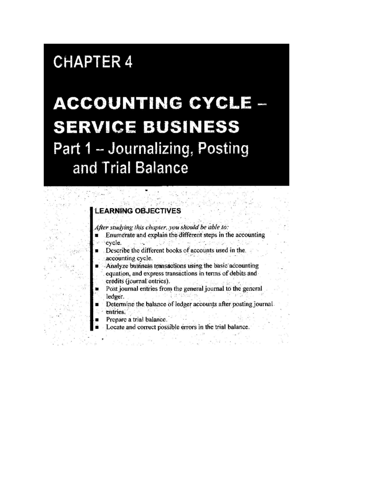 Chap 4 Journalizing Posting and Trial Balance - Management Accounting ...