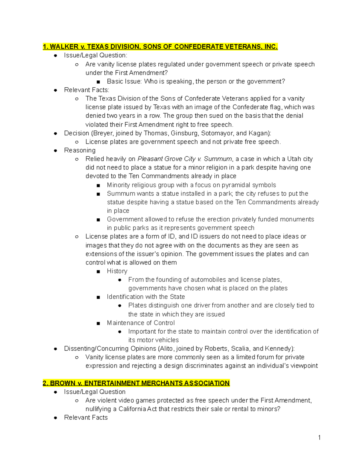 Briefs Midterm Summary Psychology And Law 1. WALKER v. TEXAS