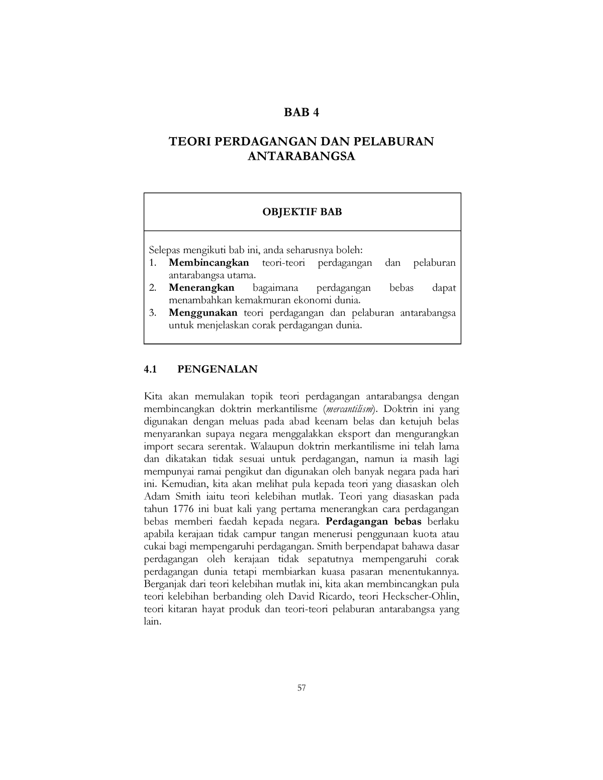 Bab 04 - PERNIAGAAN ANTARABANGSA - BAB 4 TEORI PERDAGANGAN DAN ...