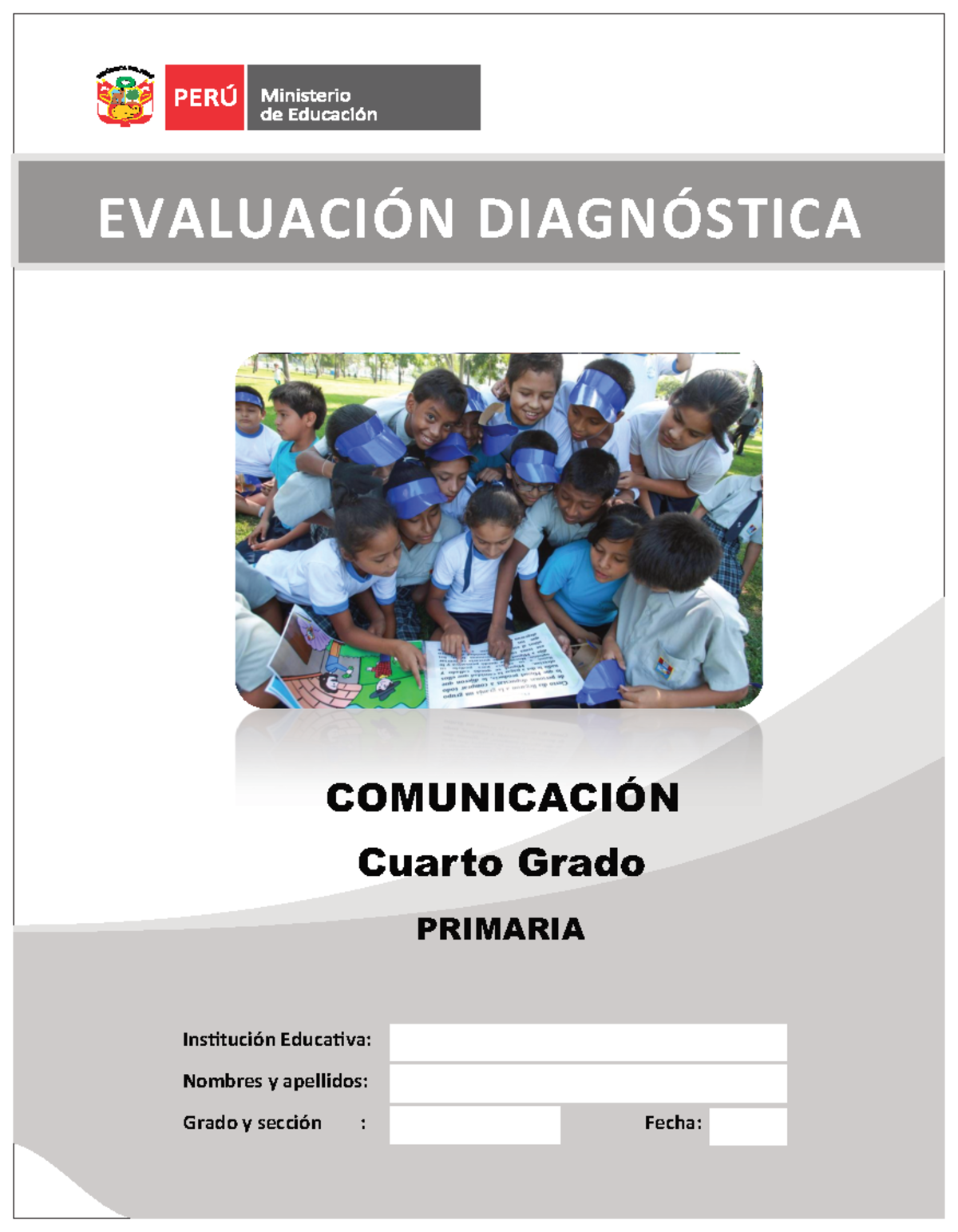 Cuadernillo Eval Diagnostica Comunicacion 4to Primaria Masinteresantes 