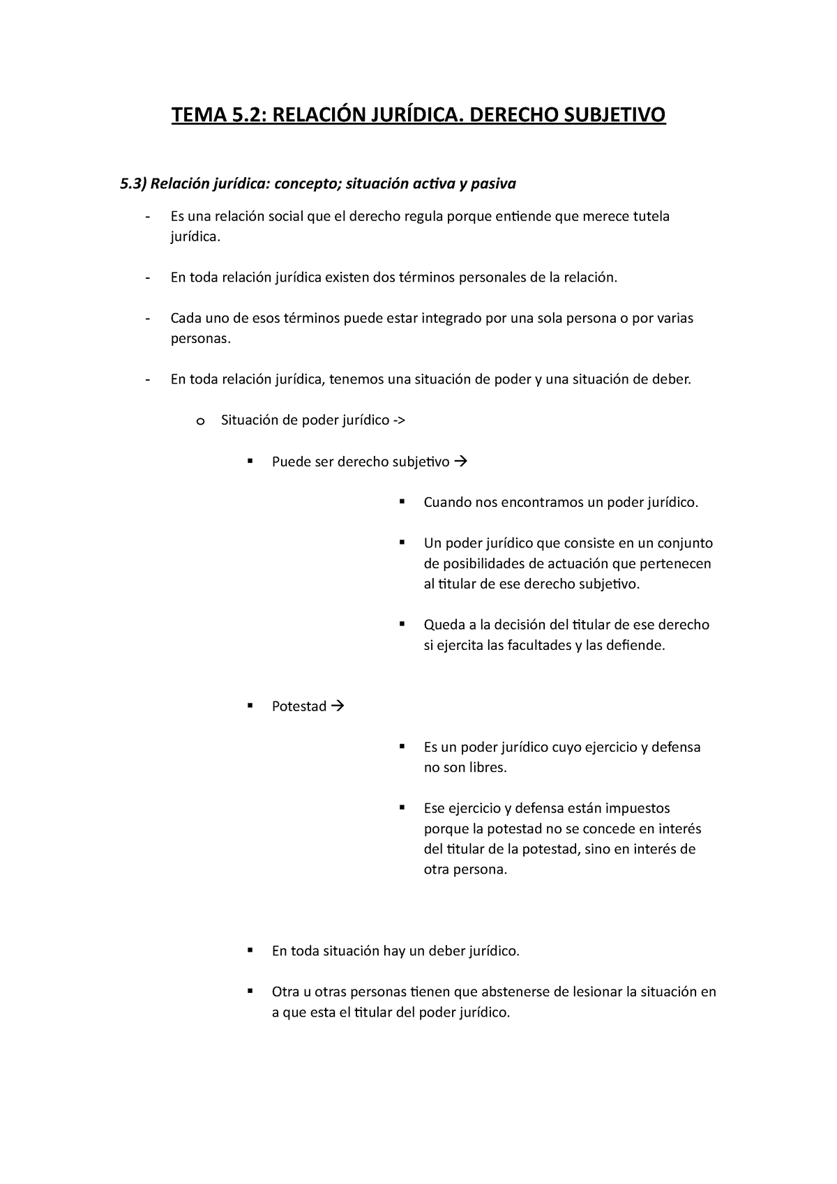 Tema 5.2 - Derecho Constitucional - Derecho Subjetivo - TEMA 5 ...