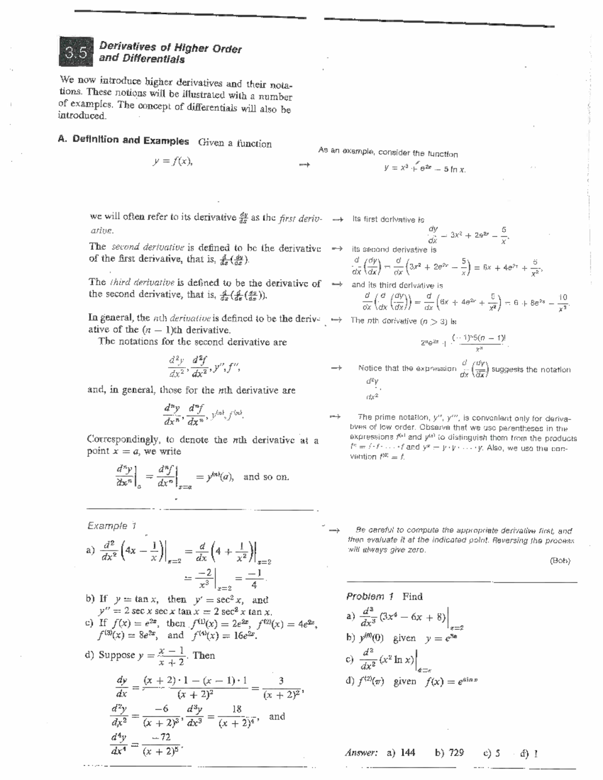 Higher Order Derivatives - Civil engineering - Studocu