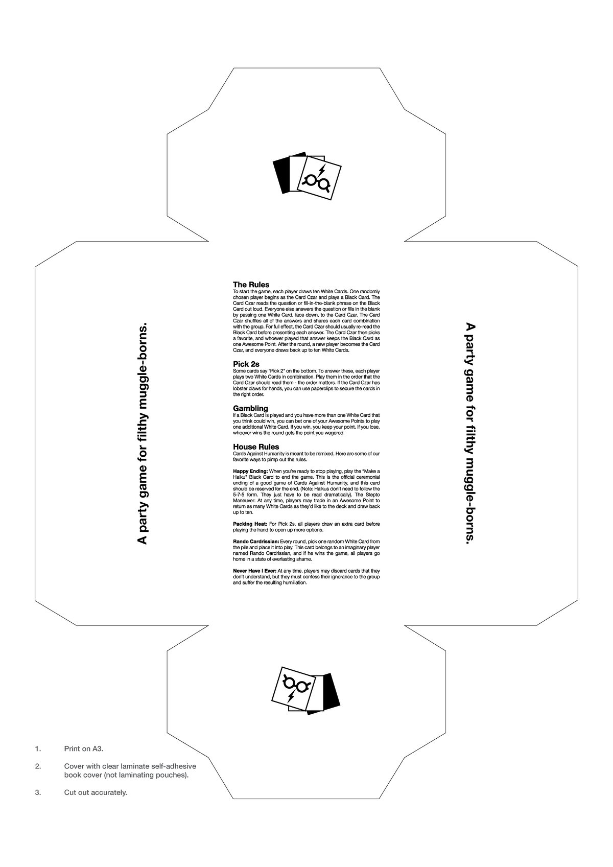 Cards Against Muggles - box template and design - A party game for ...