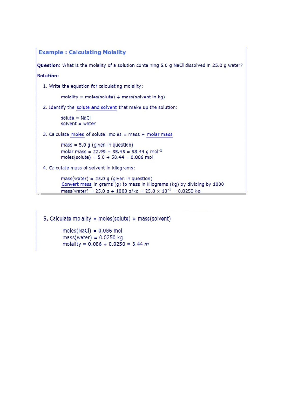 Molality - NORMALITY: Solved Examples on Normality Example 1: Calculate ...