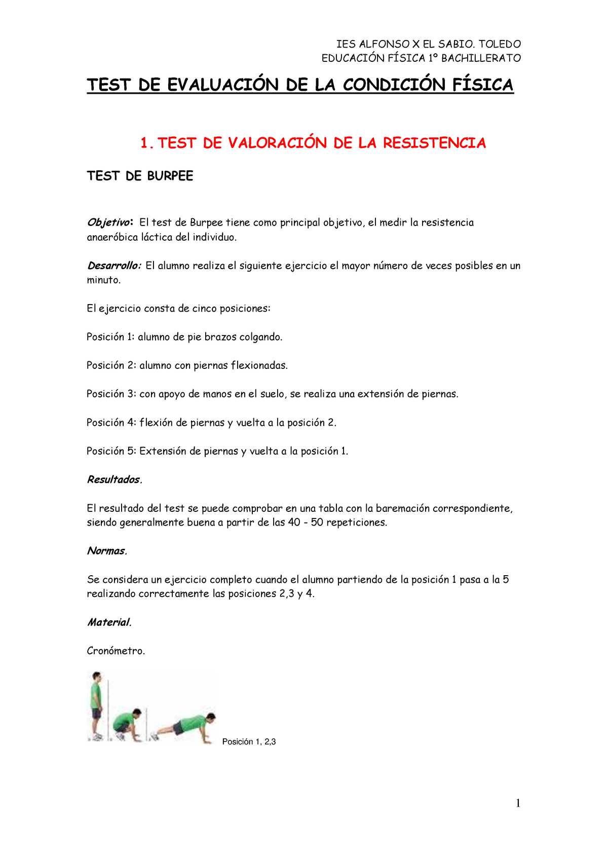 Test De Evaluación De La Condición Física - EDUCACI”N FÕSICA 1∫ ...