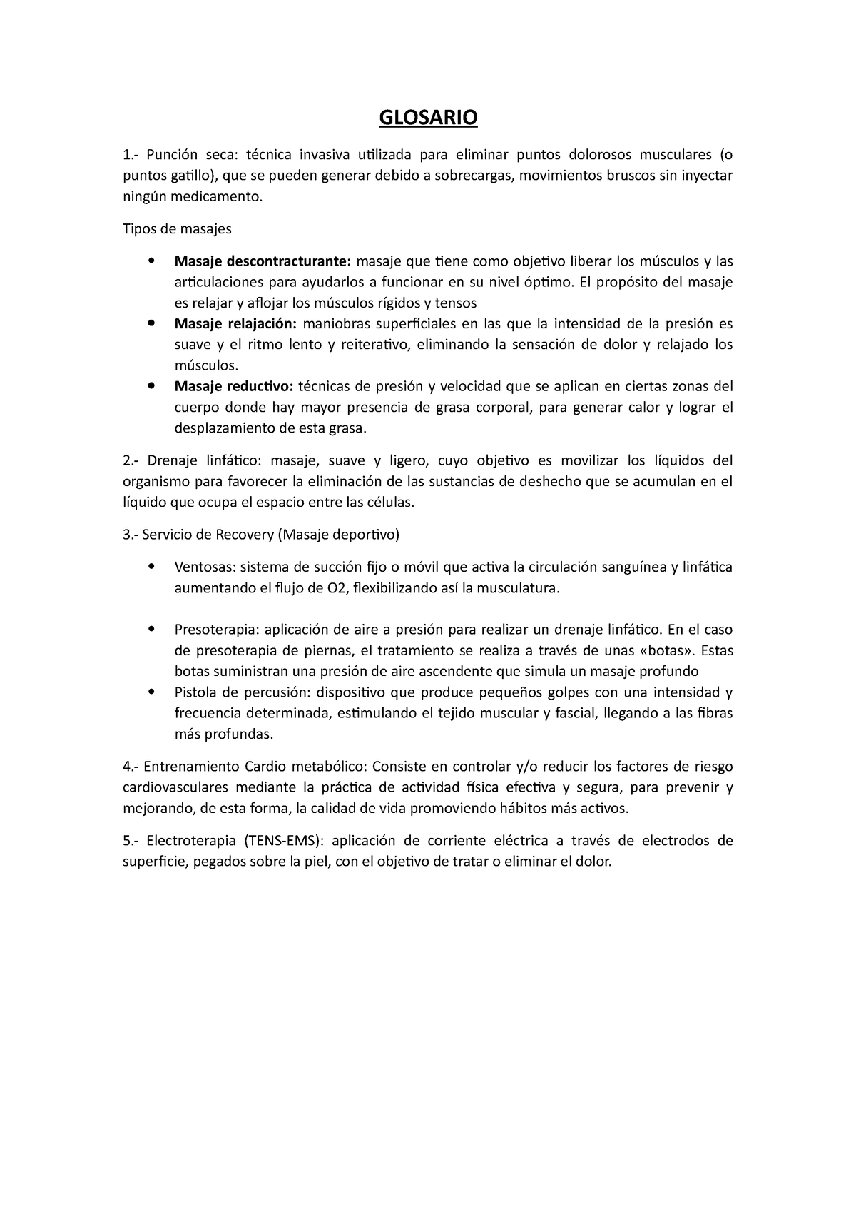 Glosario - GLOSSARIO DE ANTECEDENTES CLAVES PARA LA FISIOTERAPIA ...