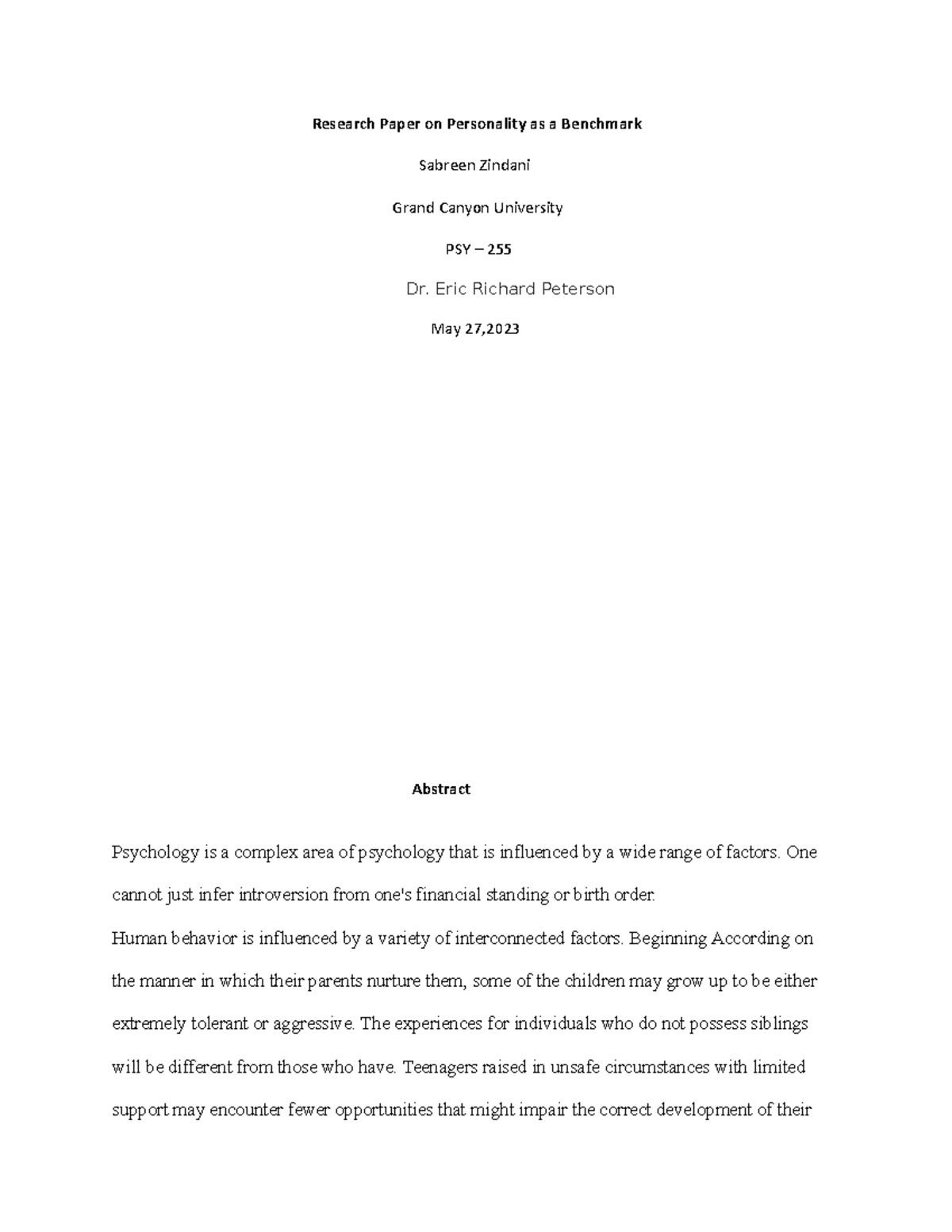 Sab brench paper 1 - JJJIHNIJNFJDNENKTMMV - Research Paper on ...