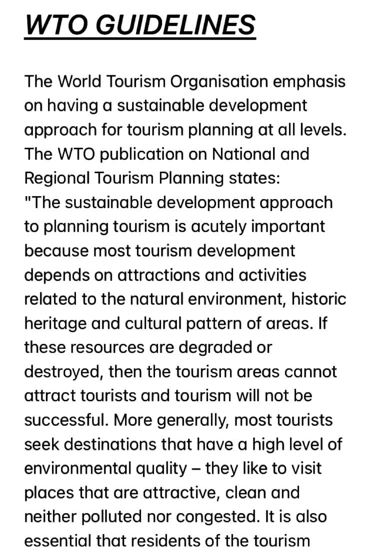 wto report on tourism
