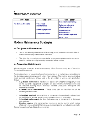 Maintenance Project Report Tempate (003) - FACULTY OF ENGINEERING ...