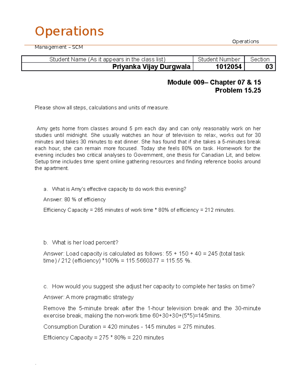 assignment operation management