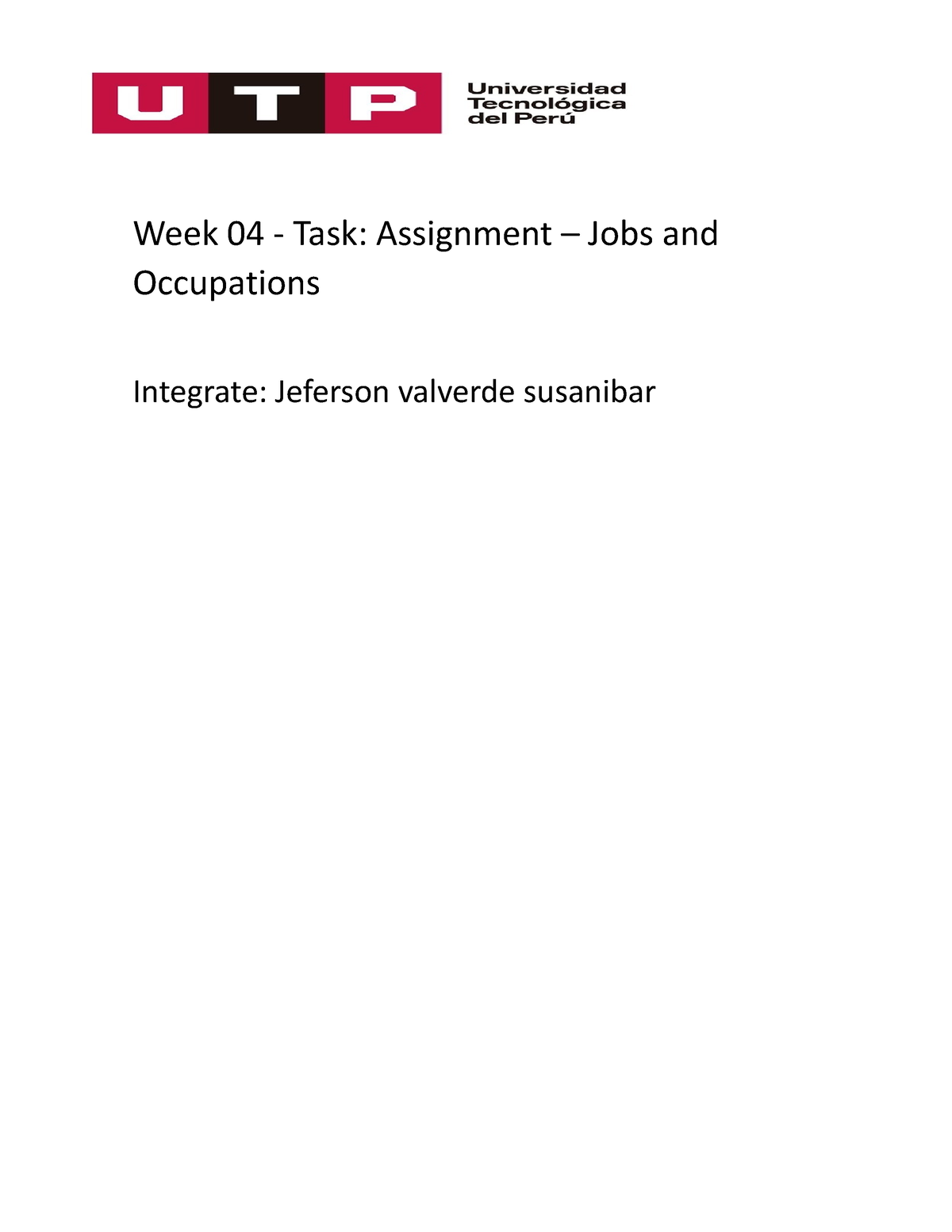 week 04 task assignment jobs and occupations