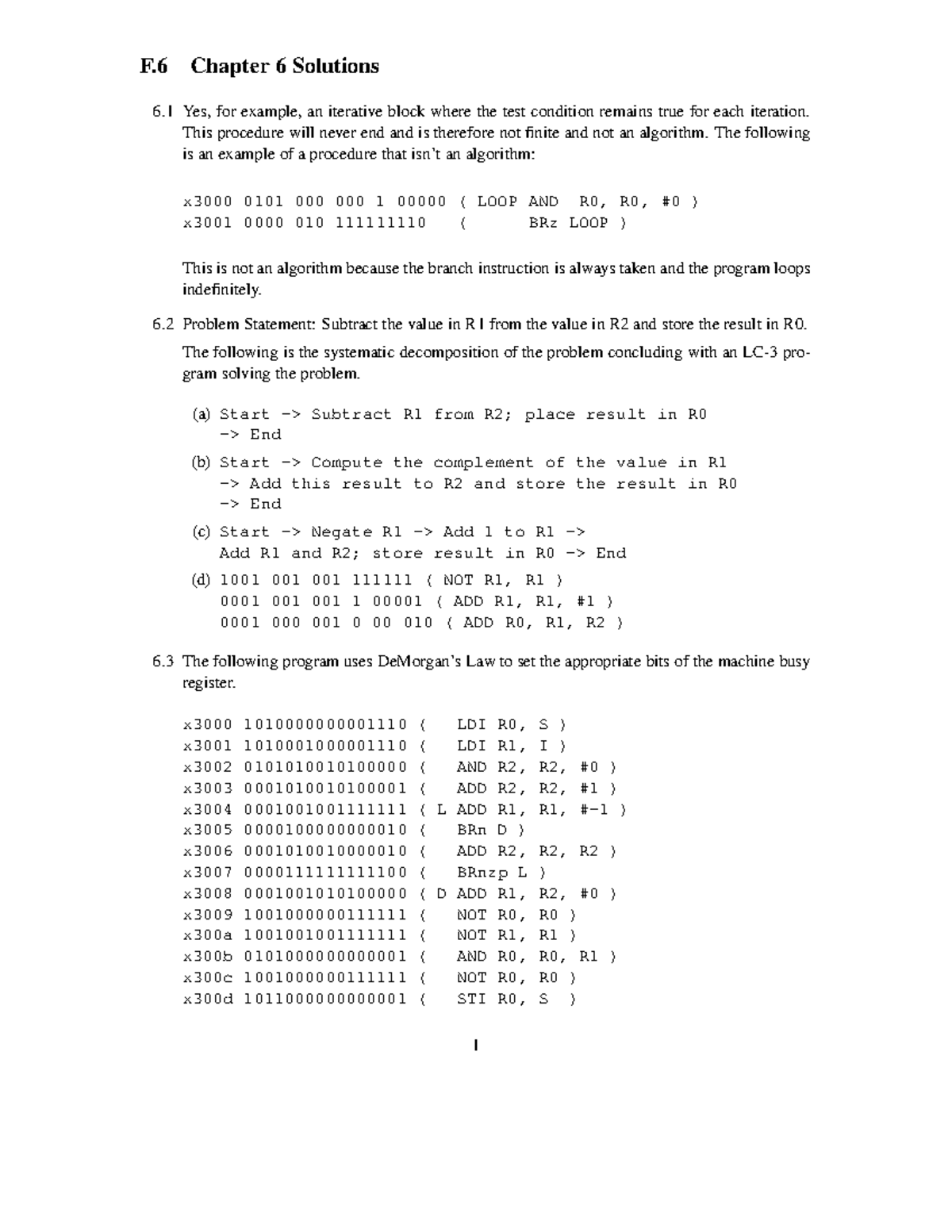 Ch06 complete - homework - F Chapter 6 Solutions 6 Yes, for example, an ...