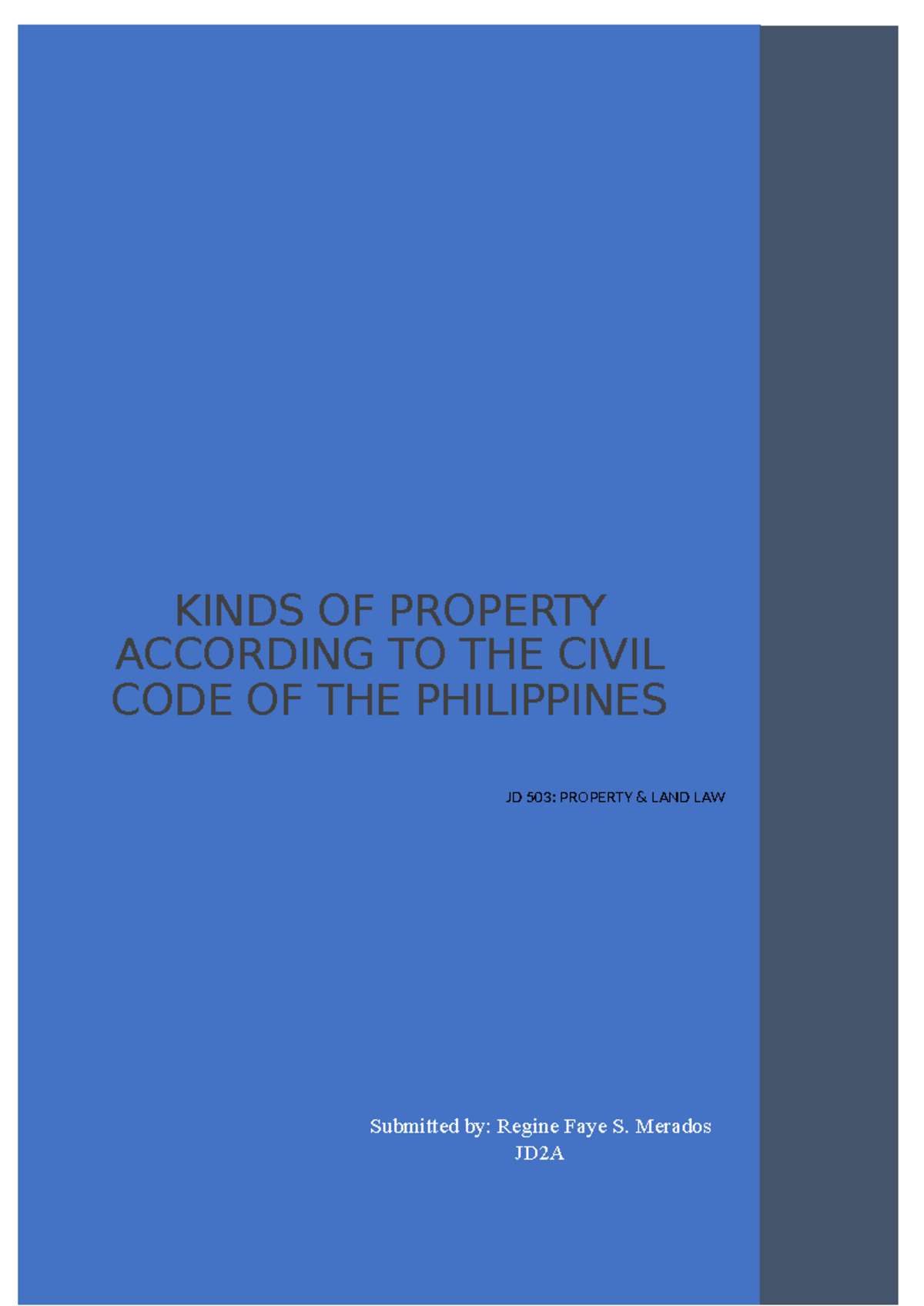 Activity 1 Kinds of Property Merados - KINDS OF PROPERTY ACCORDING TO ...