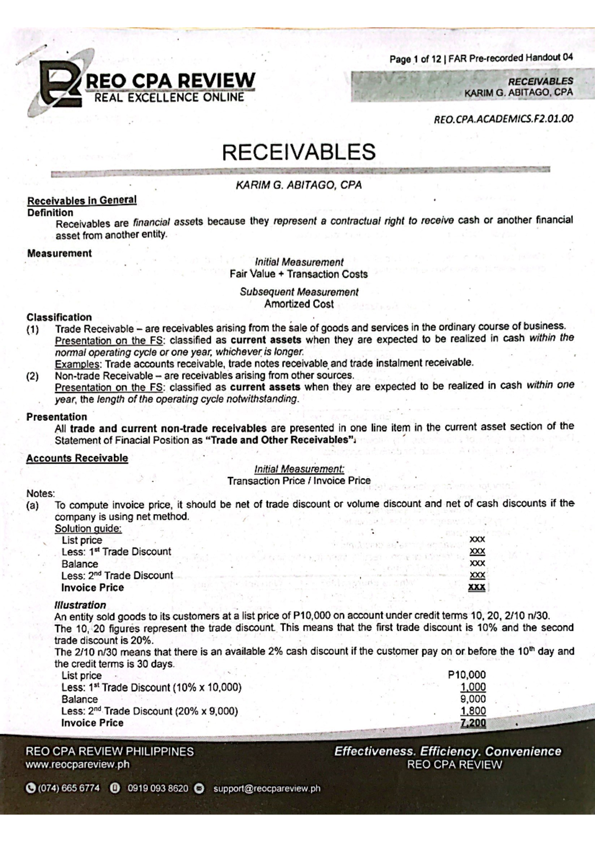 global assignment of receivables