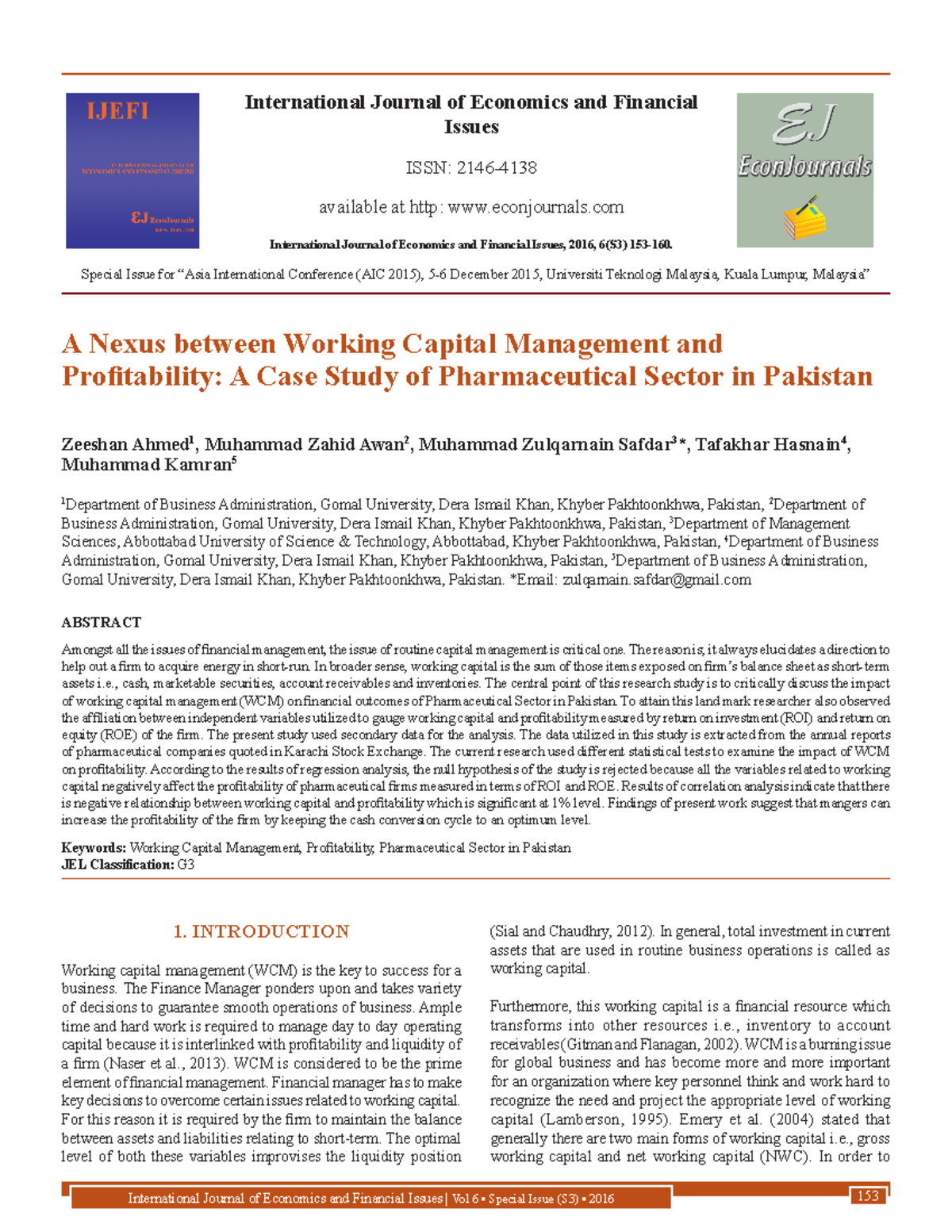2624 7248 1 PB - Grade: B - International Journal of Economics and ...