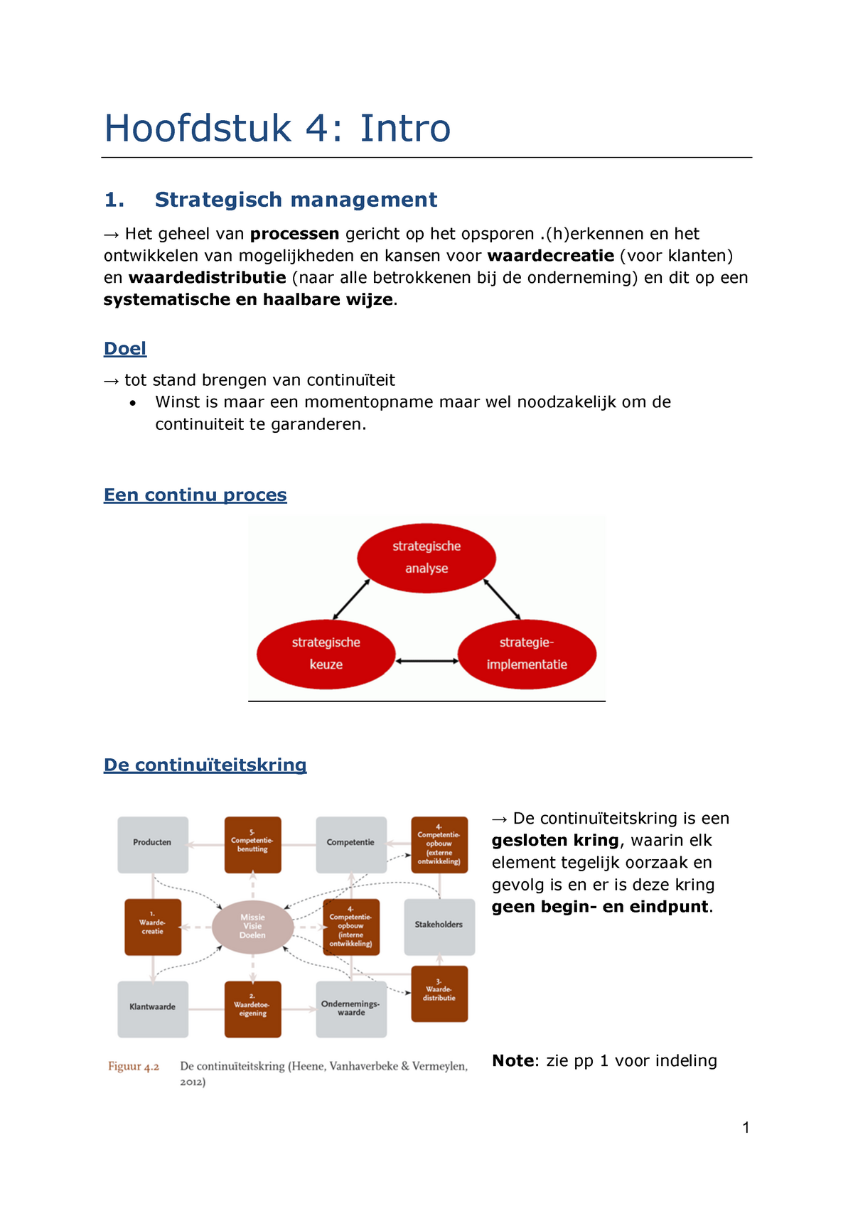 Strategisch Management - Samenvatting (ML) - Hoofdstuk 4: Intro 1 ...