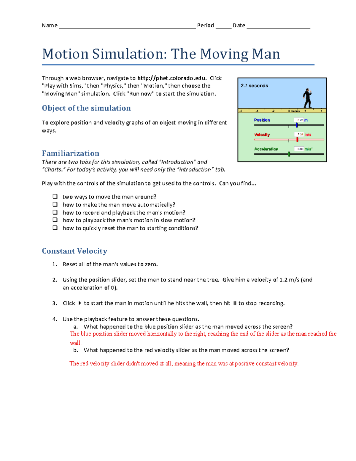 Kami Export Moving Man Physics Phet Graphs xt vs vt - Motion Simulation ...